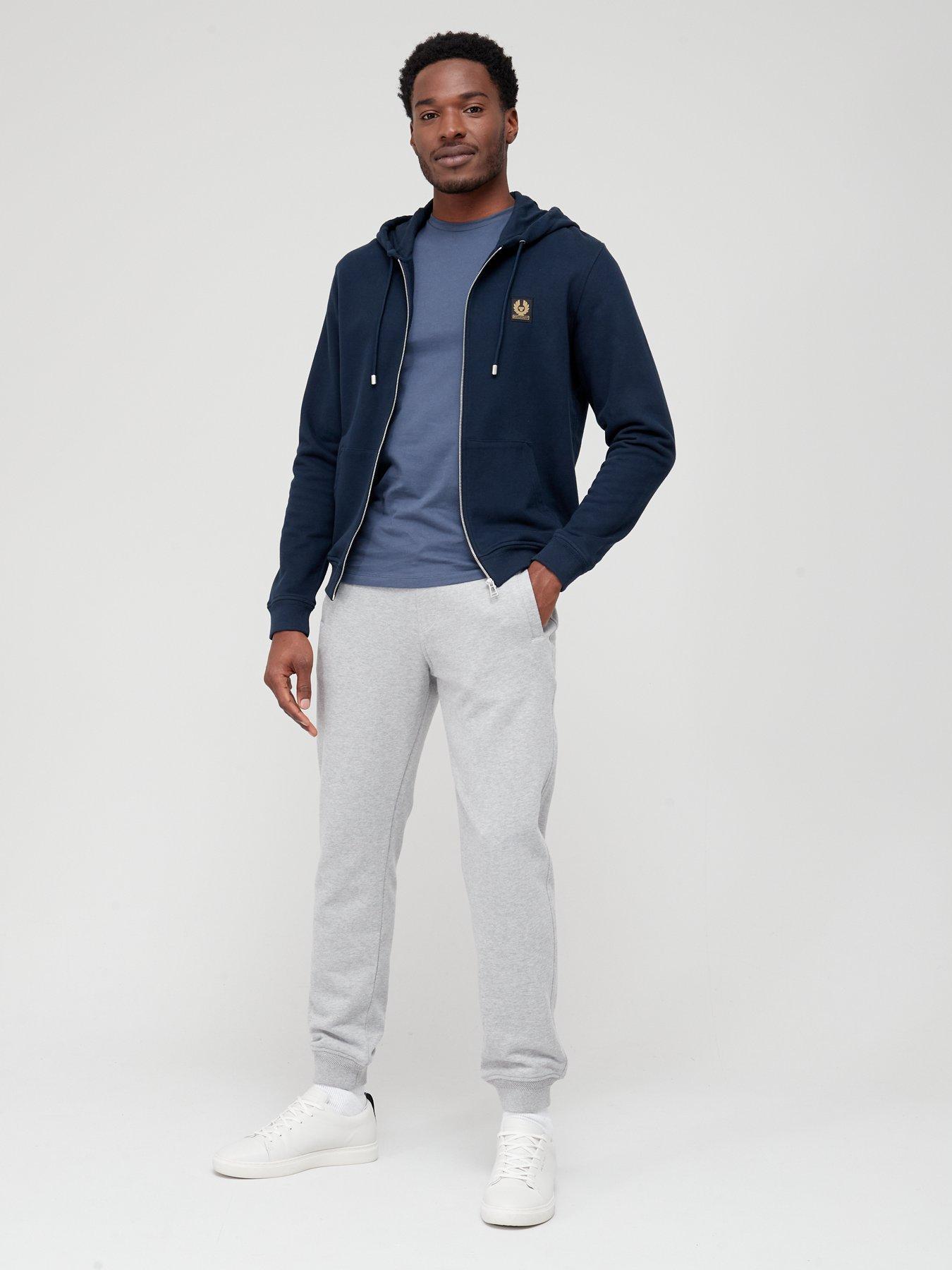 Chest Logo Zip Thru Hoodie Navy