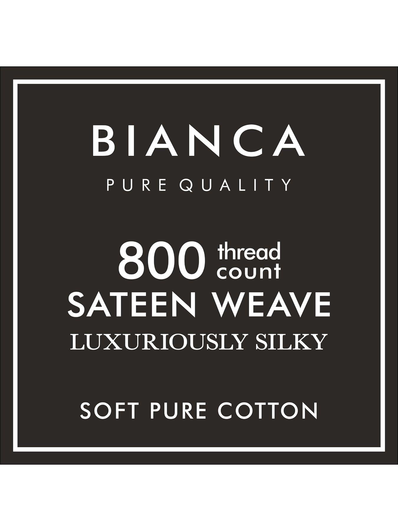 Image 3 of 3 of Bianca Luxury 800 Thread 100% Cotton Sateen Fitted Sheet - White