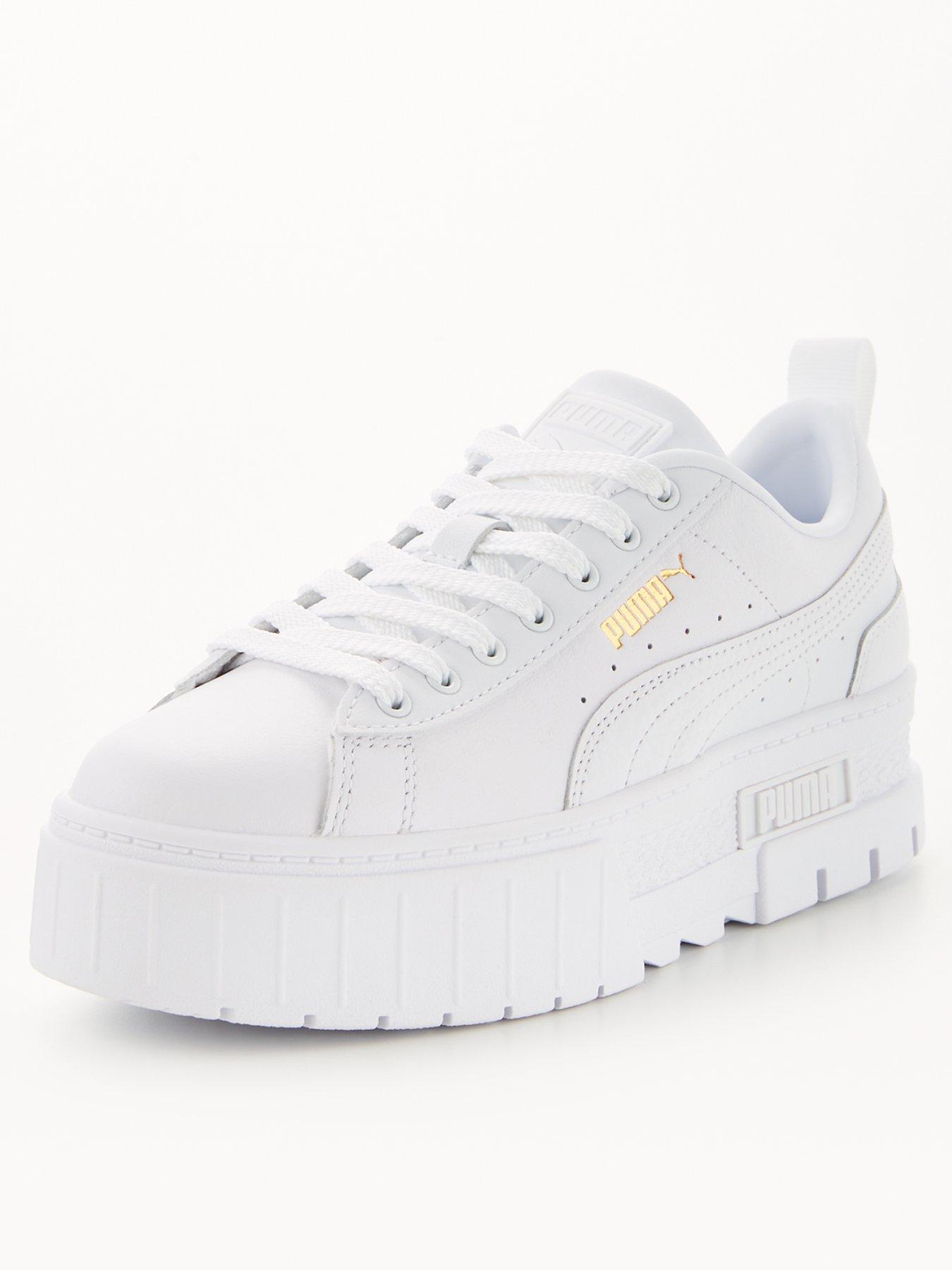 Puma ladies cheap white trainers