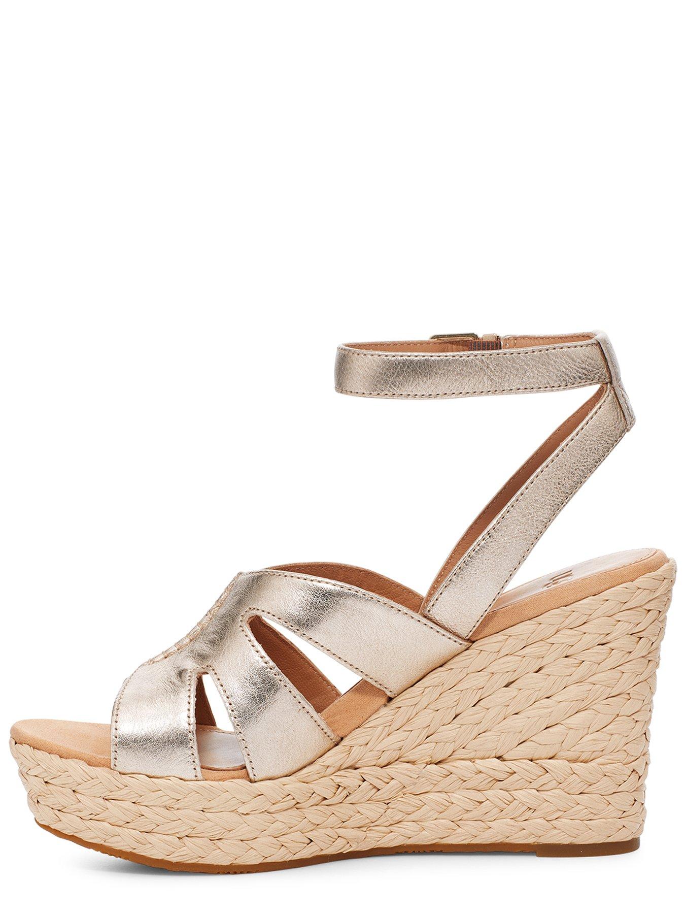 ugg-ladies-careena-wedge-sandals-golddetail