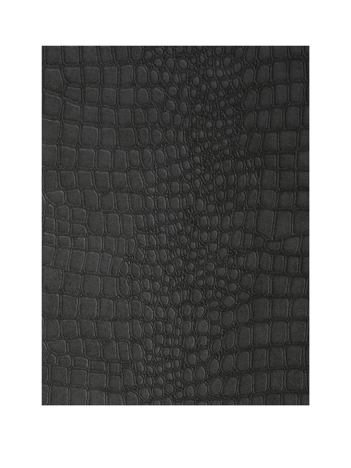 Image 2 of 3 of Superfresco Easy Crocodile Skin Wallpaper in Black