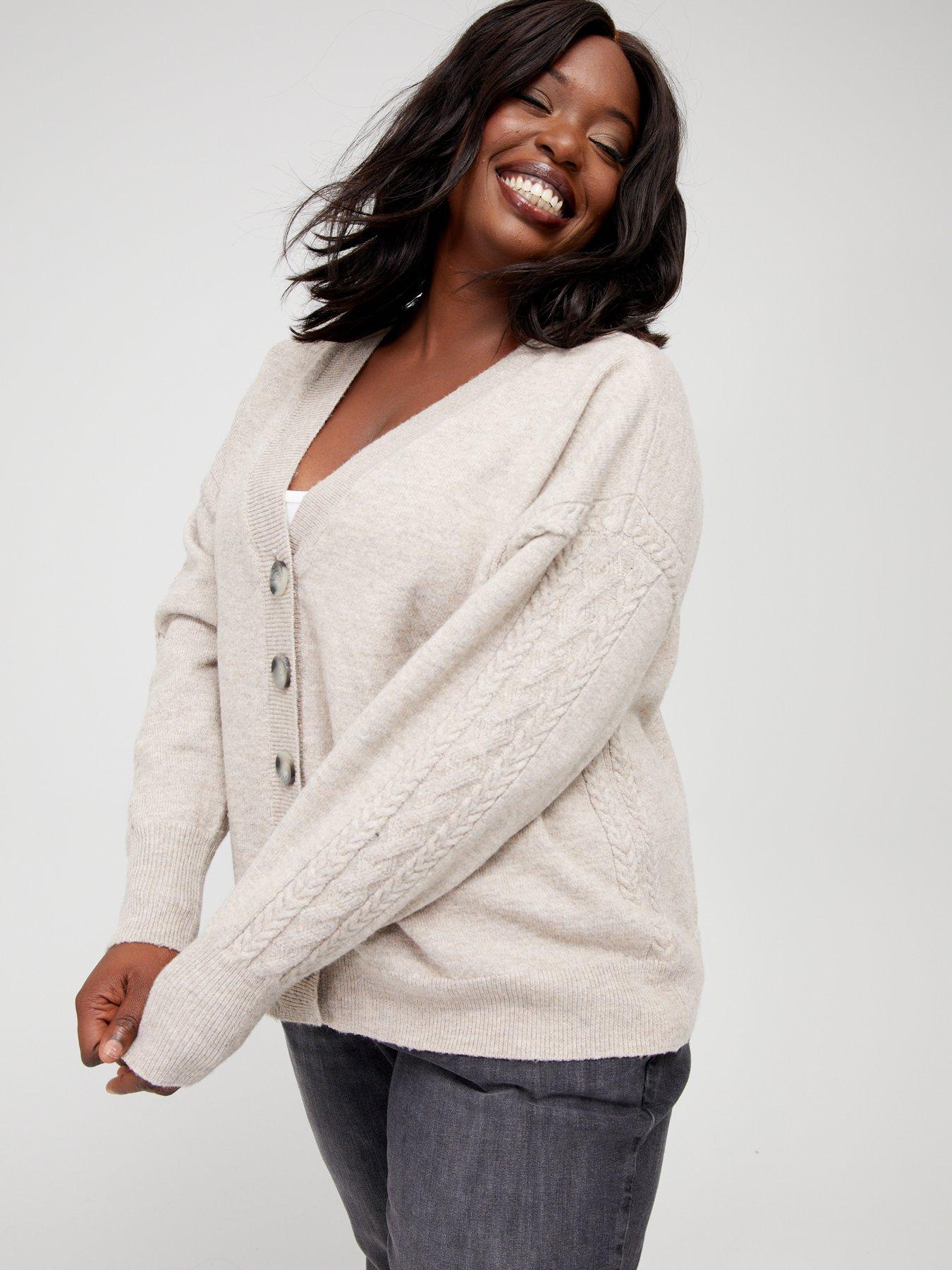 Plus size oatmeal on sale cardigan