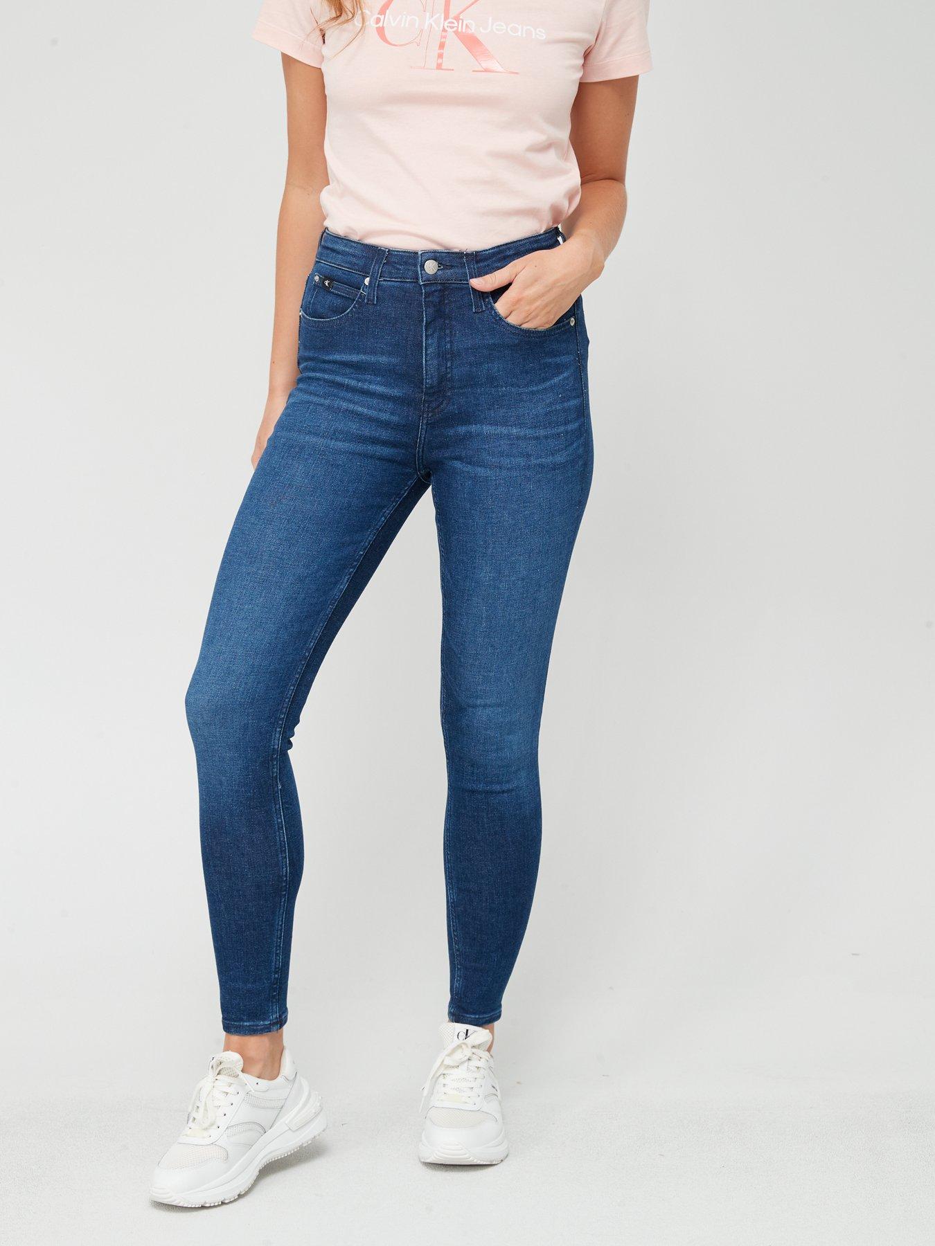 Calvin Klein Jeans Jean High Rise Super Skinny Ankle blue