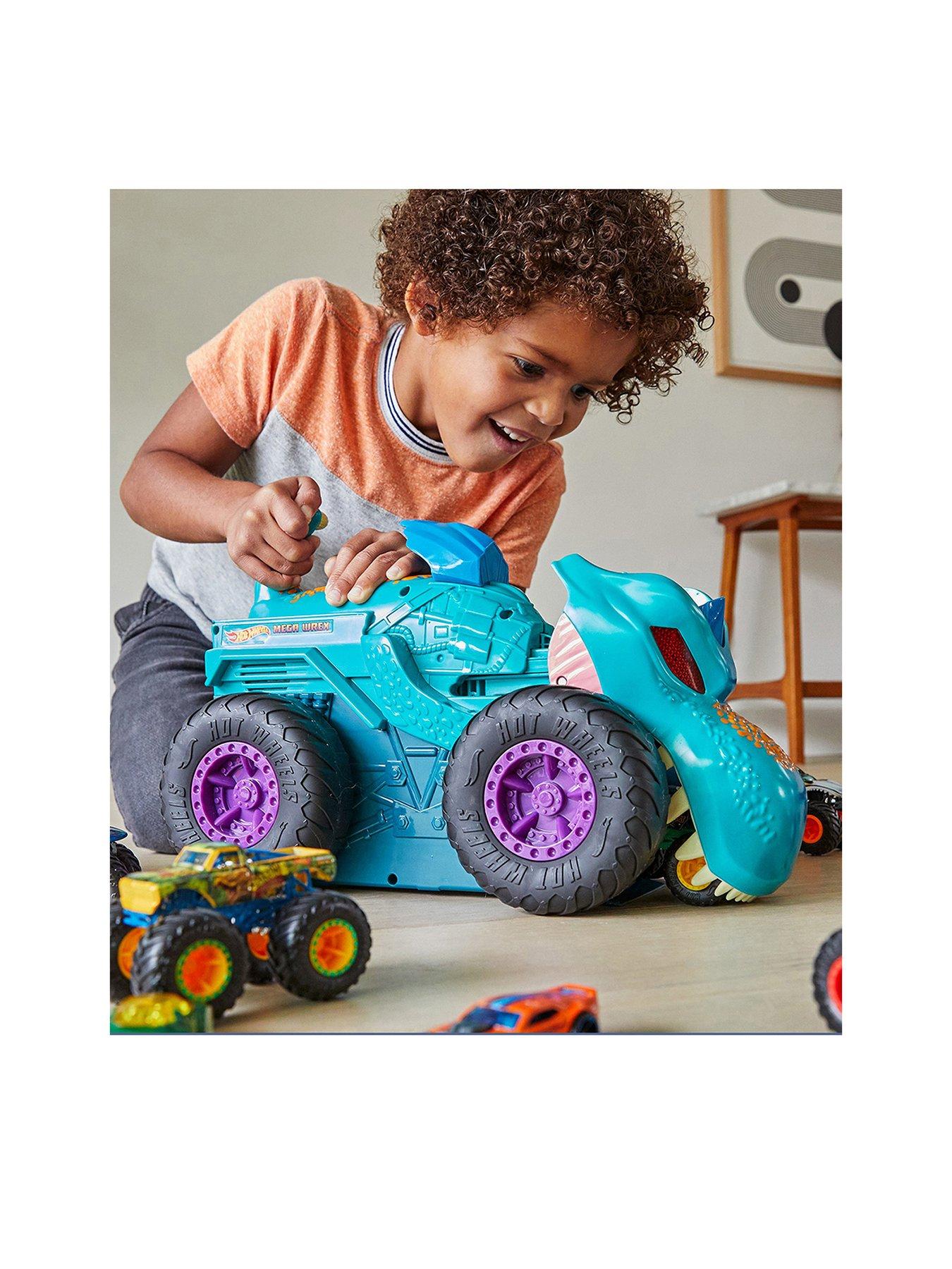 Image 2 of 7 of Hot Wheels Monster Trucks Car Chompin' Mega-Wrex Vehicle
