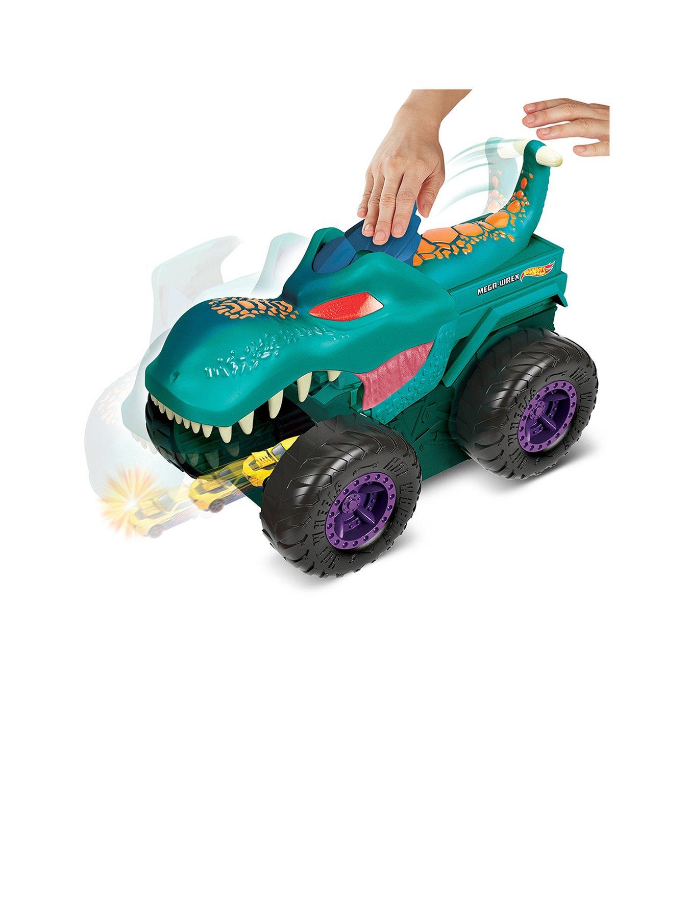 Image 3 of 7 of Hot Wheels Monster Trucks Car Chompin' Mega-Wrex Vehicle
