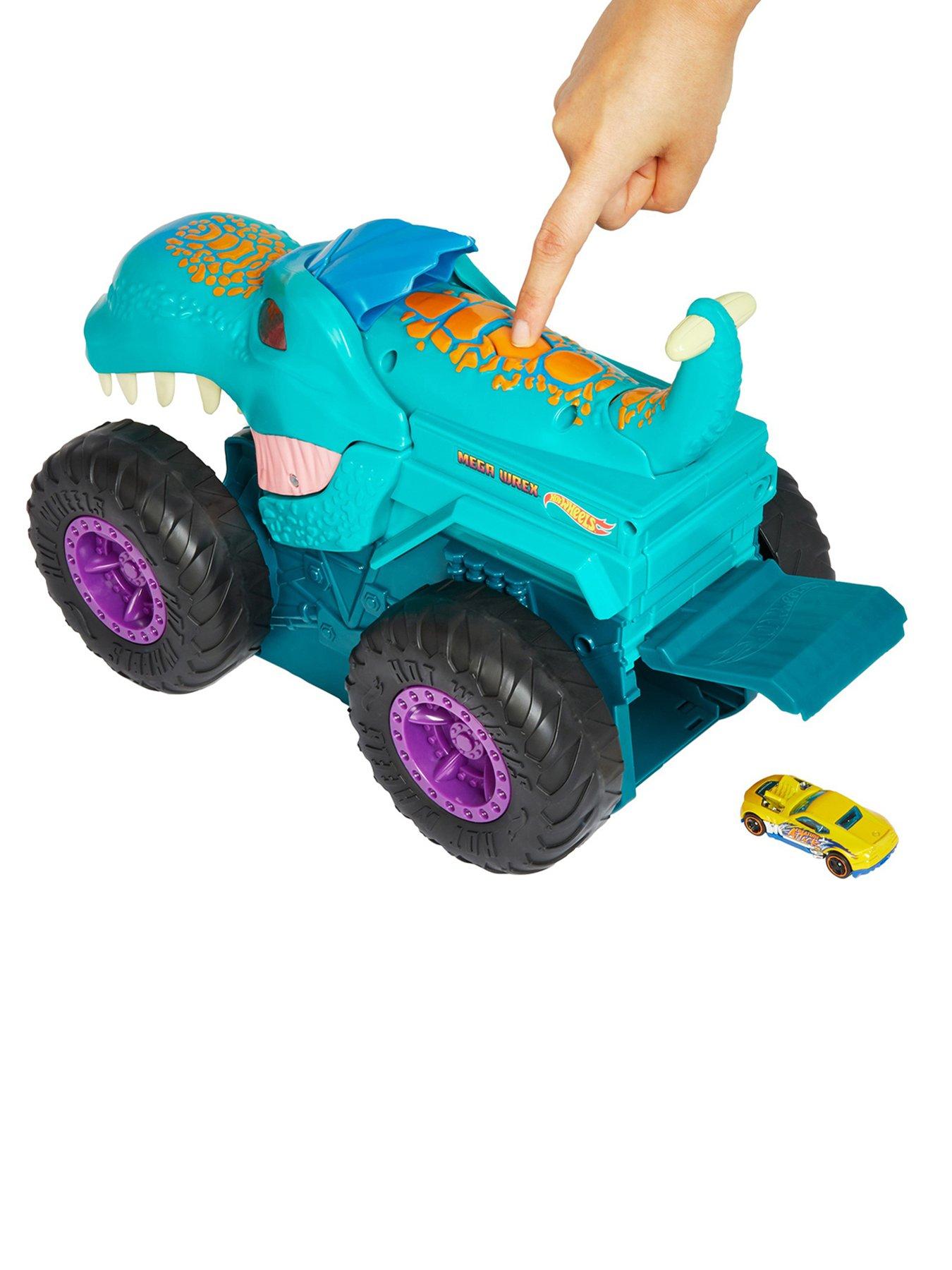 Image 4 of 7 of Hot Wheels Monster Trucks Car Chompin' Mega-Wrex Vehicle