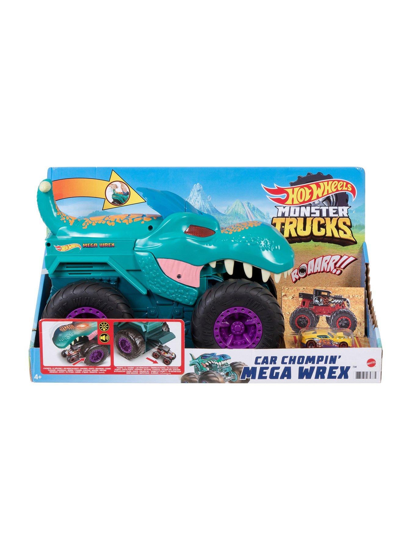 Image 6 of 7 of Hot Wheels Monster Trucks Car Chompin' Mega-Wrex Vehicle