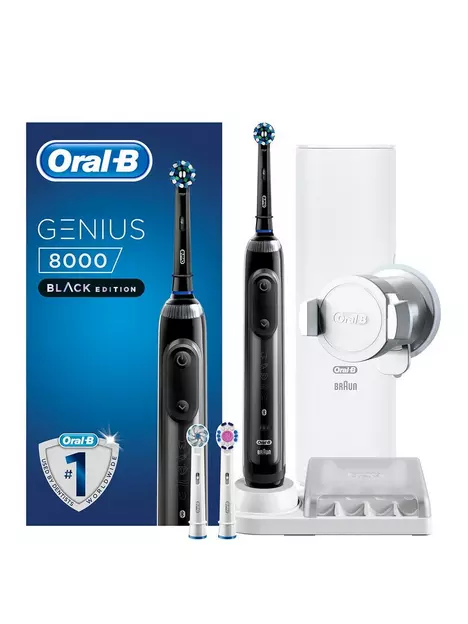 prod1091163922: Genius 8000 CA Black Electric Toothbrush - 5 Modes  Daily Clean, Deep Clean, Sensitive, Whitening, Gum Care,