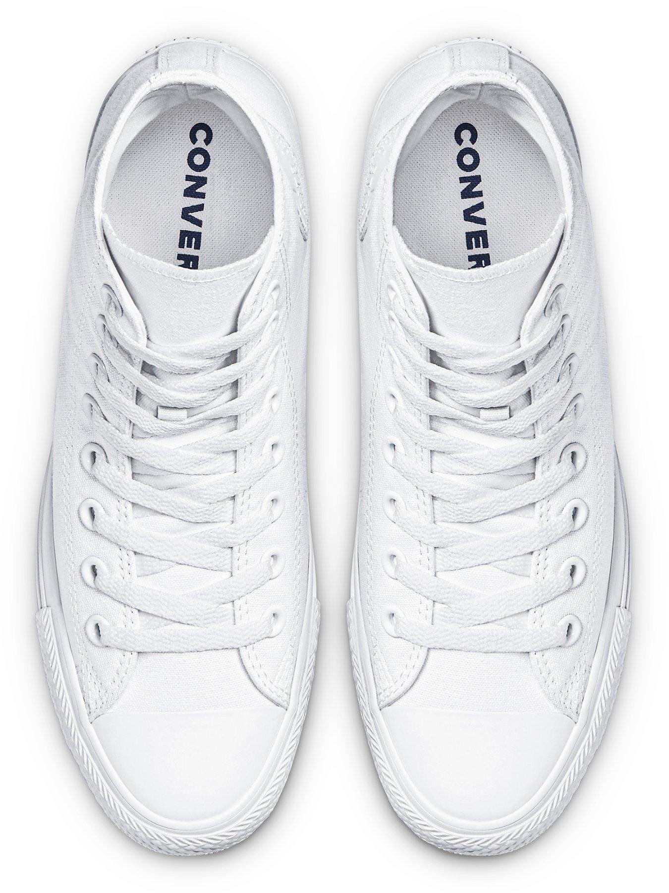 Image 4 of 7 of Converse Unisex Canvas Hi Top Trainers - White