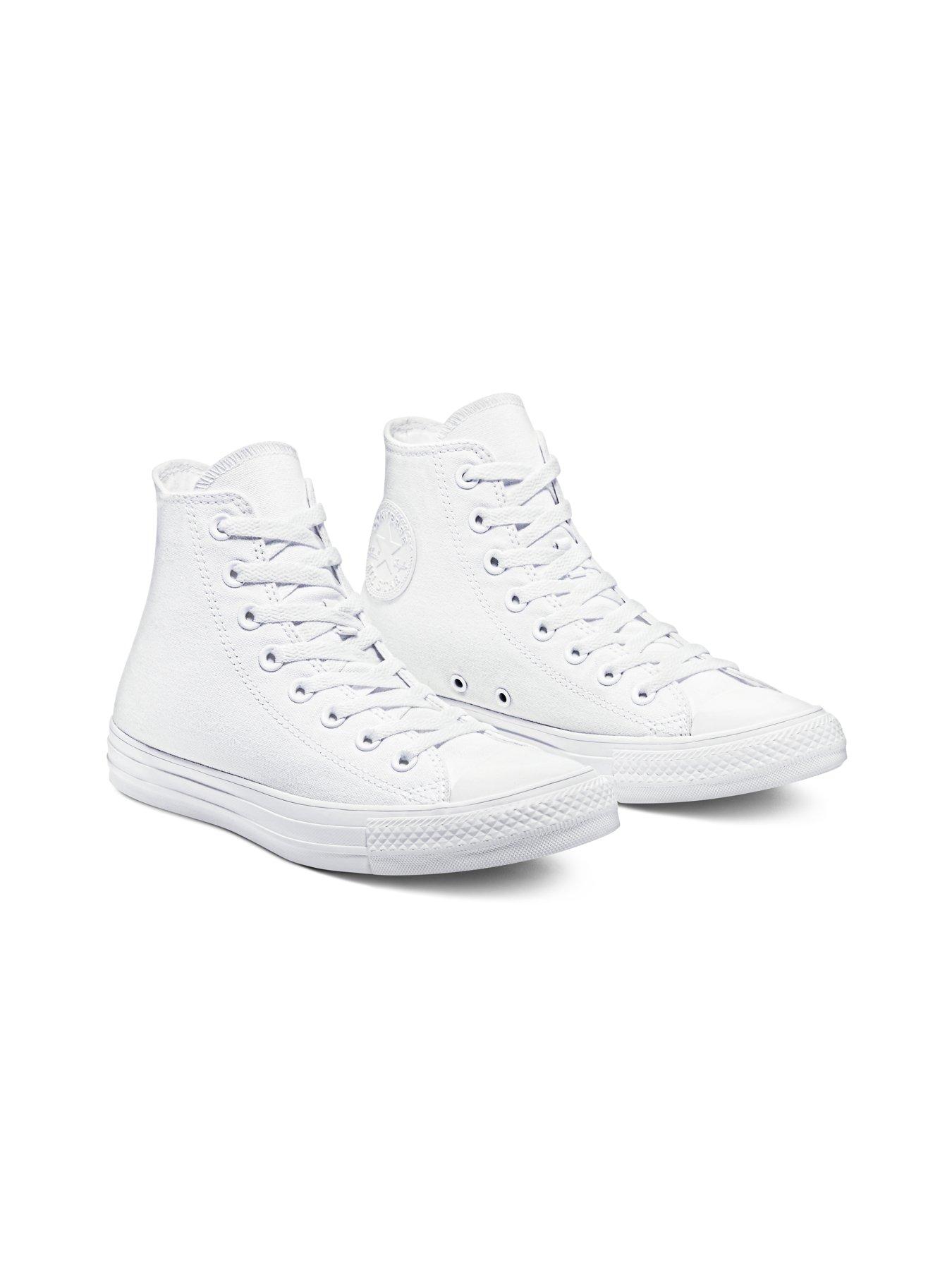 Image 6 of 7 of Converse Unisex Canvas Hi Top Trainers - White