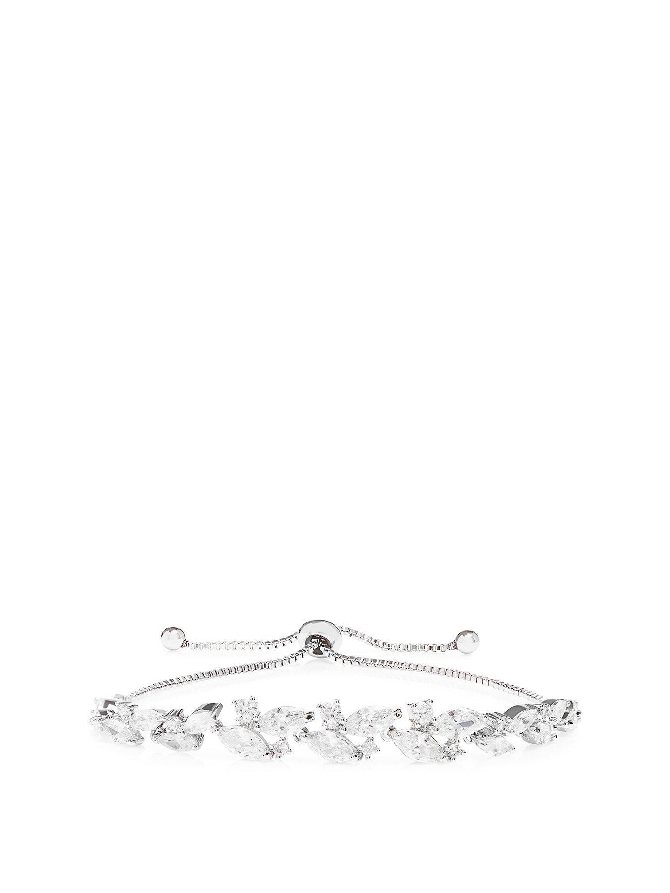 Jon Richard Cubic Zirconia Crystal Navette Bracelet