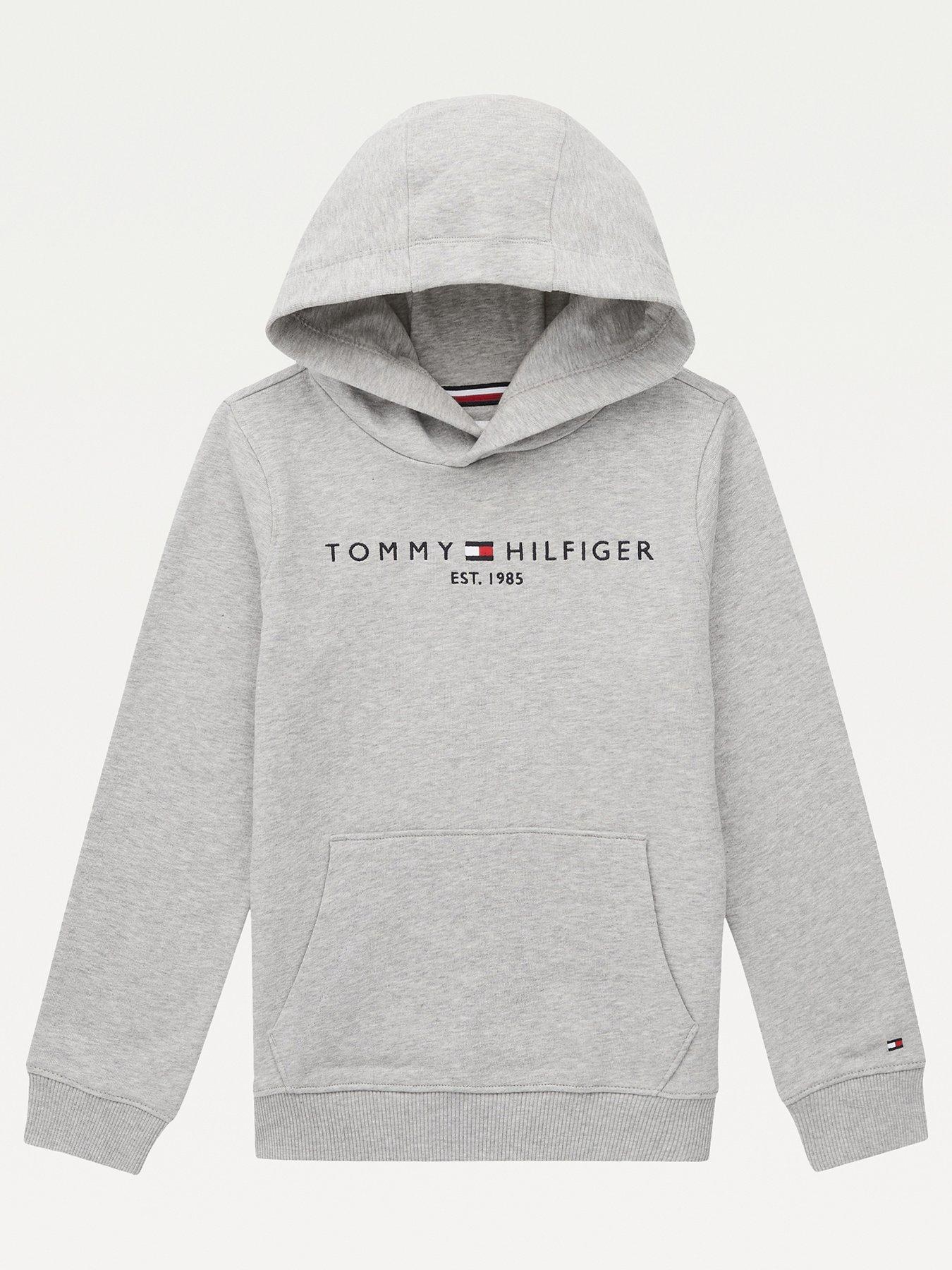 Tommy Hilfiger Boys Essential Hoodie - Light Grey Marl