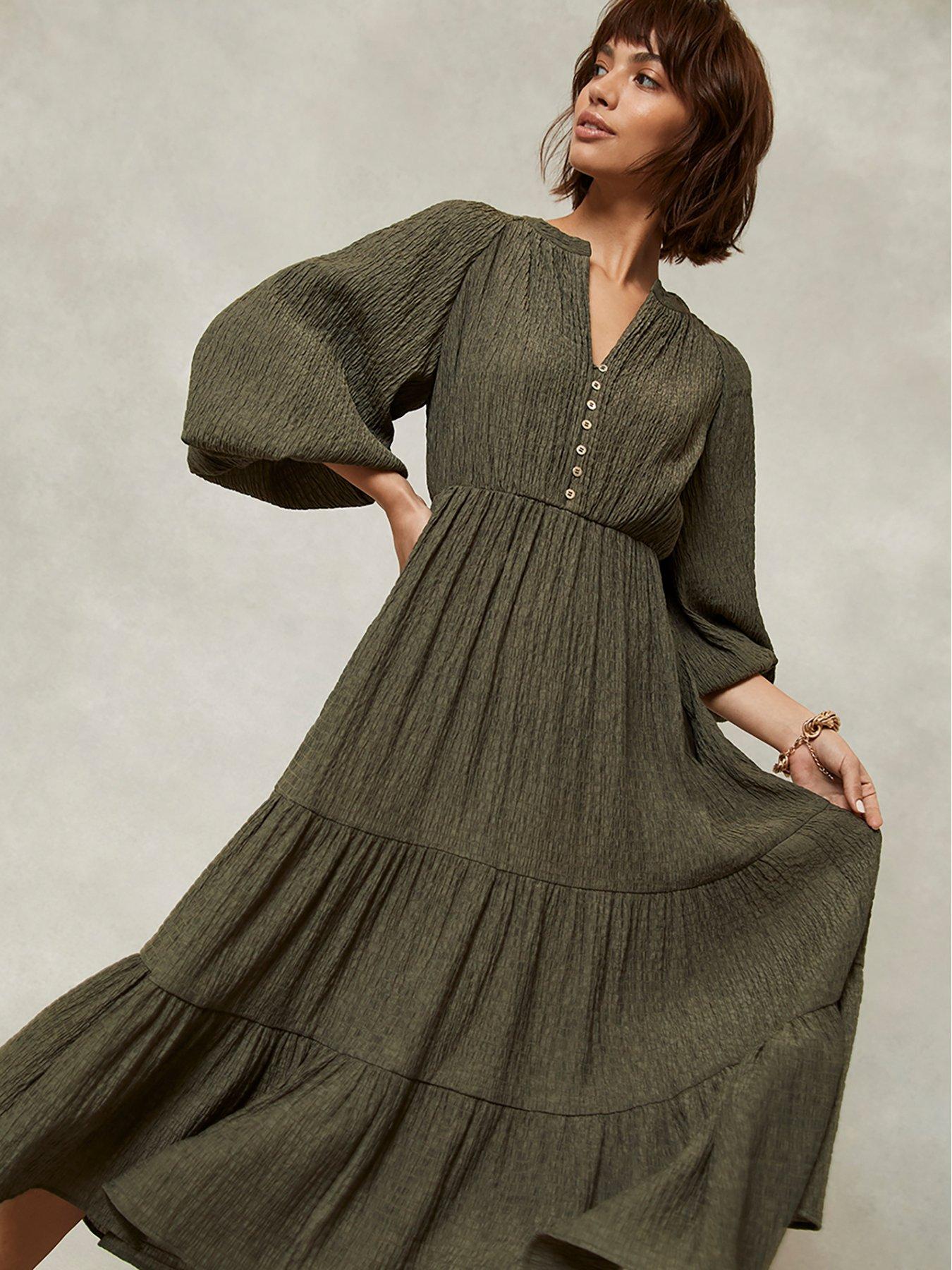 Mint velvet shop khaki dress