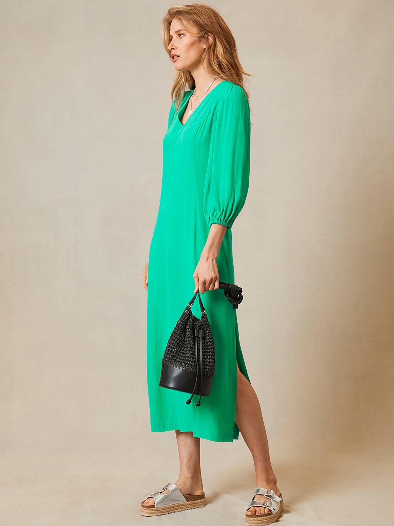 Mint green shop velvet dress