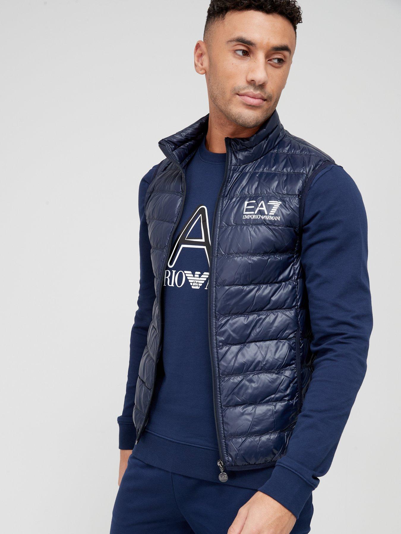 EA7 Emporio Armani Core Id Logo Padded Hooded Jacket - Navy | Very