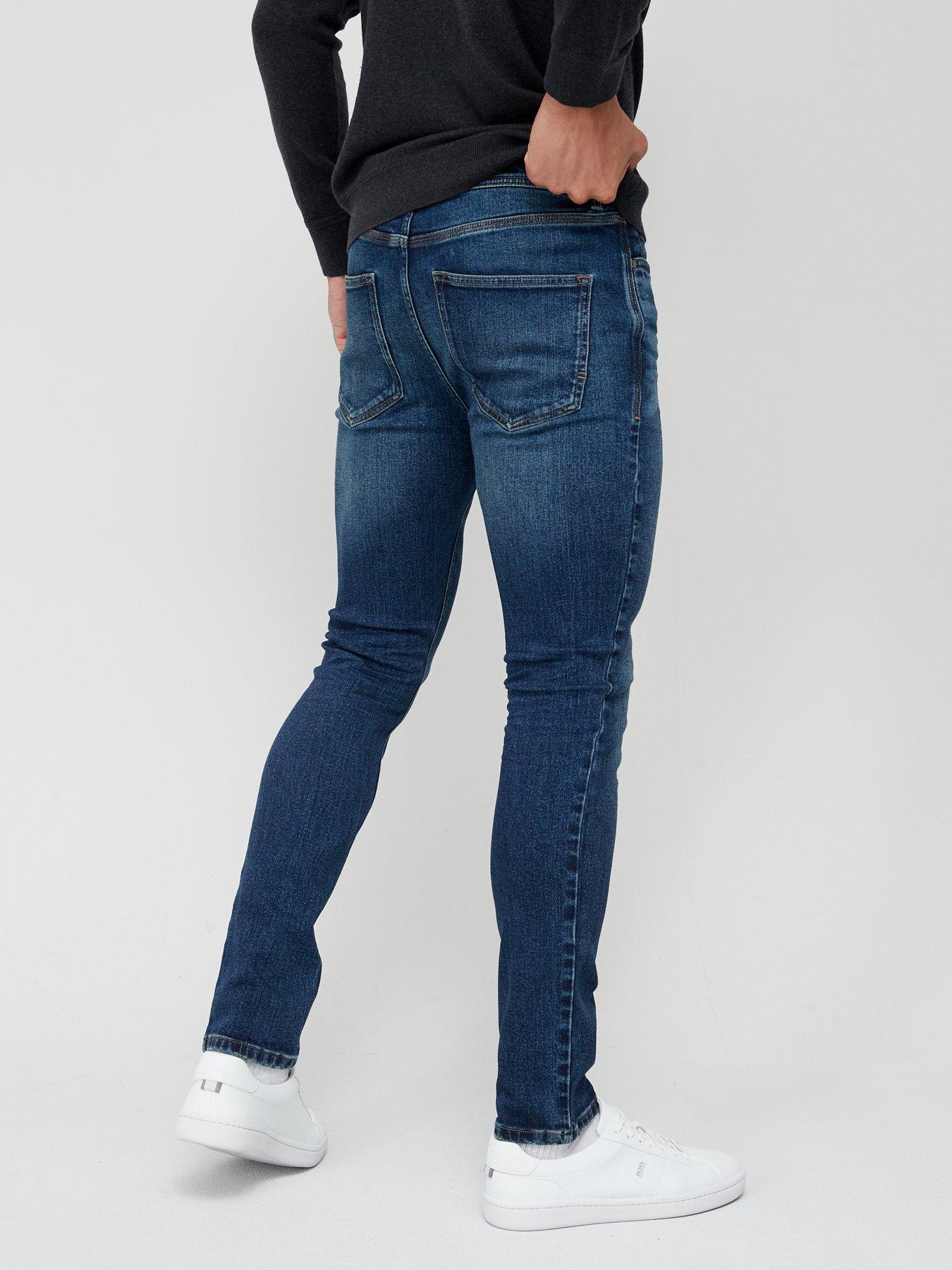 DKNY Men's Skinny Jeans - Premium Soft Stretch Jeans for Men  Skinny Fit  Mens Jeans Black Rinse at  Men's Clothing store