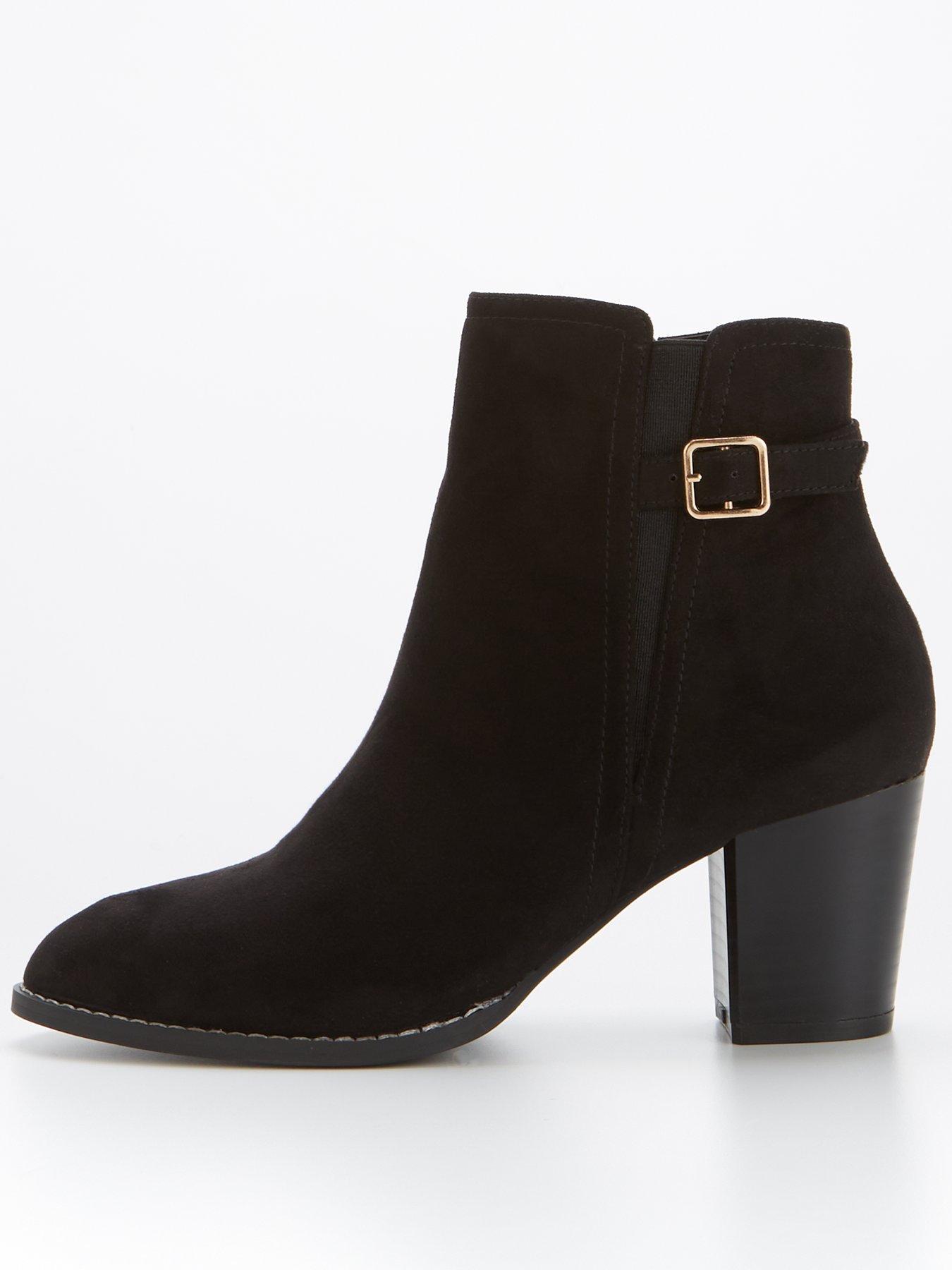 black booties heel