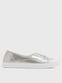 new-look-shimmer-plimsoll-silverfront