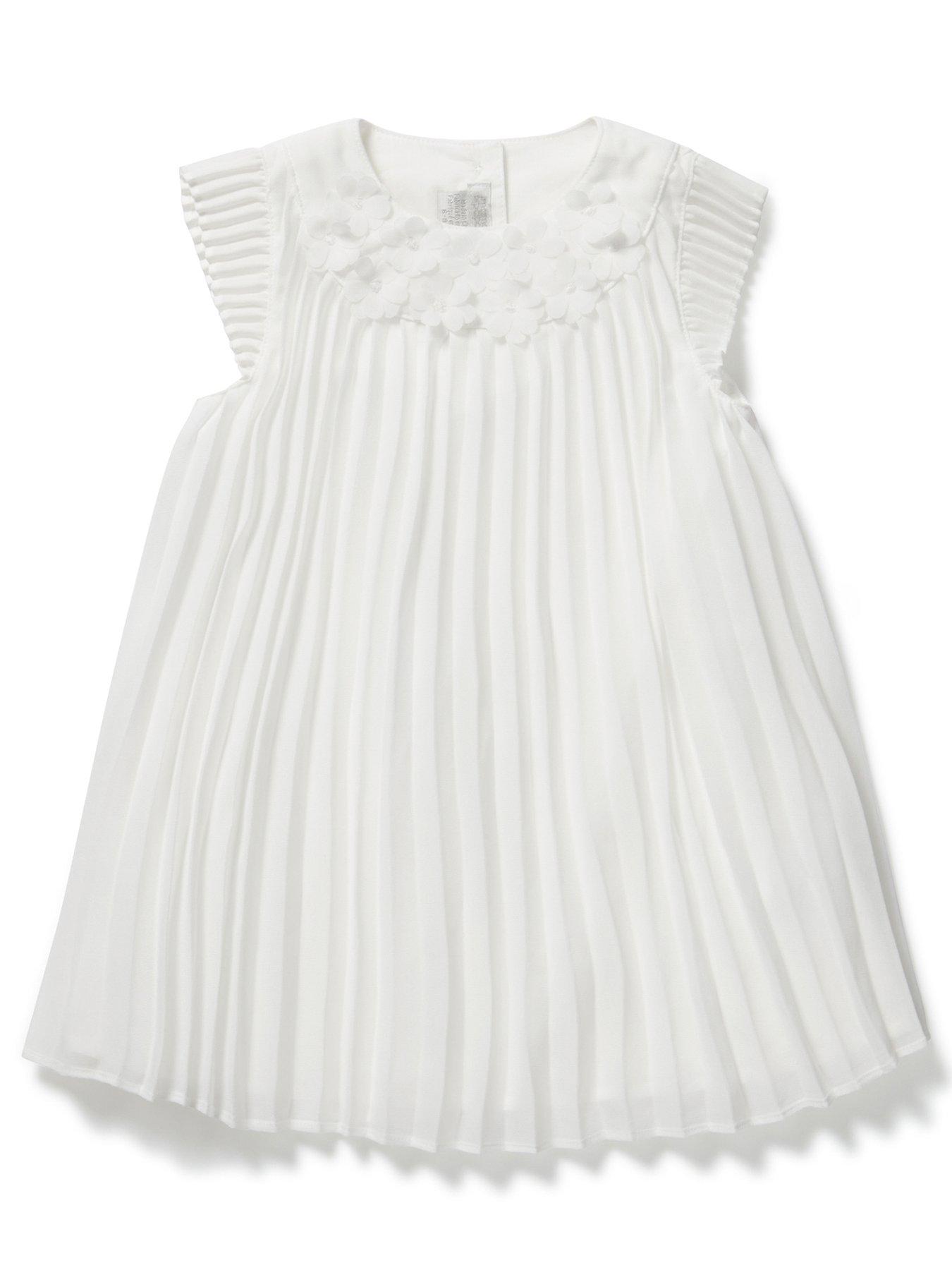 Mamas Papas Baby Girls Pleat Dress Off White Very Ireland