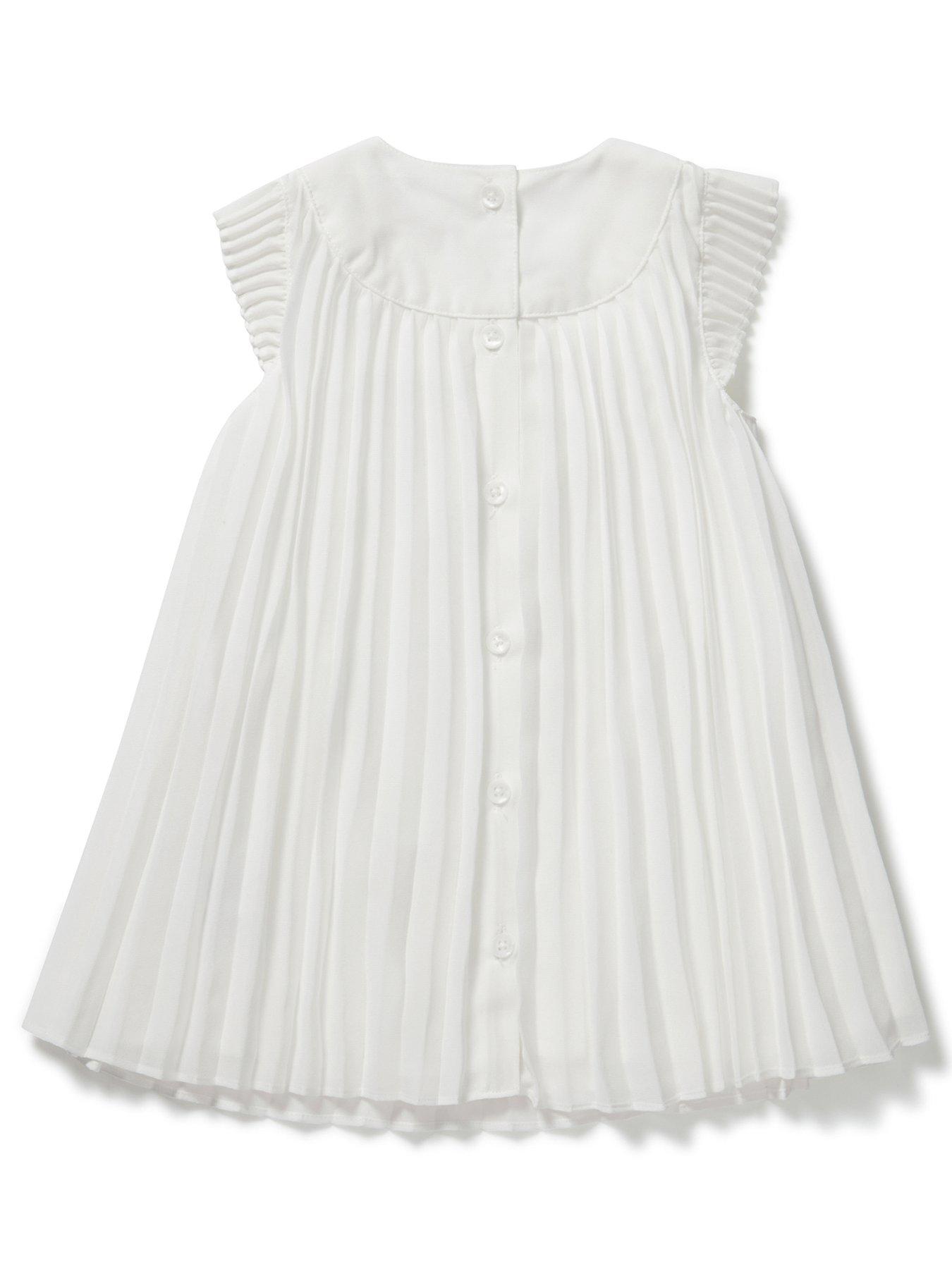 Mamas Papas Baby Girls Pleat Dress Off White Very Ireland