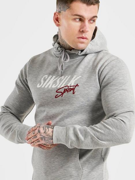sik-silk-basic-sports-hoodie-grey-marl