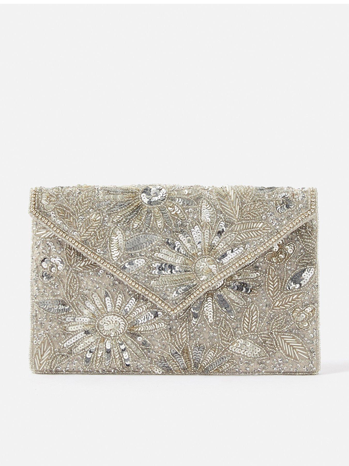 Accessorize 2025 silver clutch