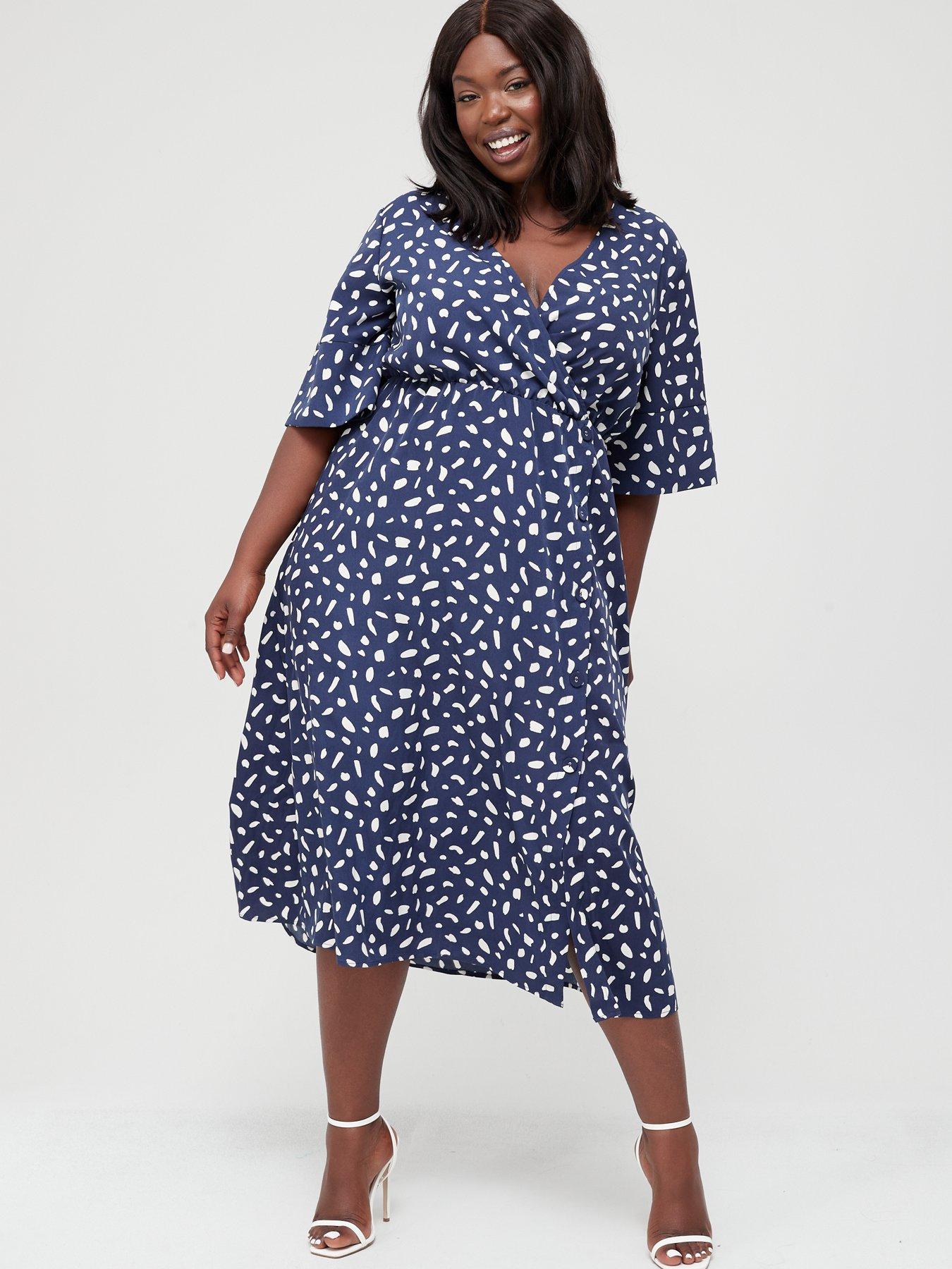 Kimono wrap 2024 dress plus size