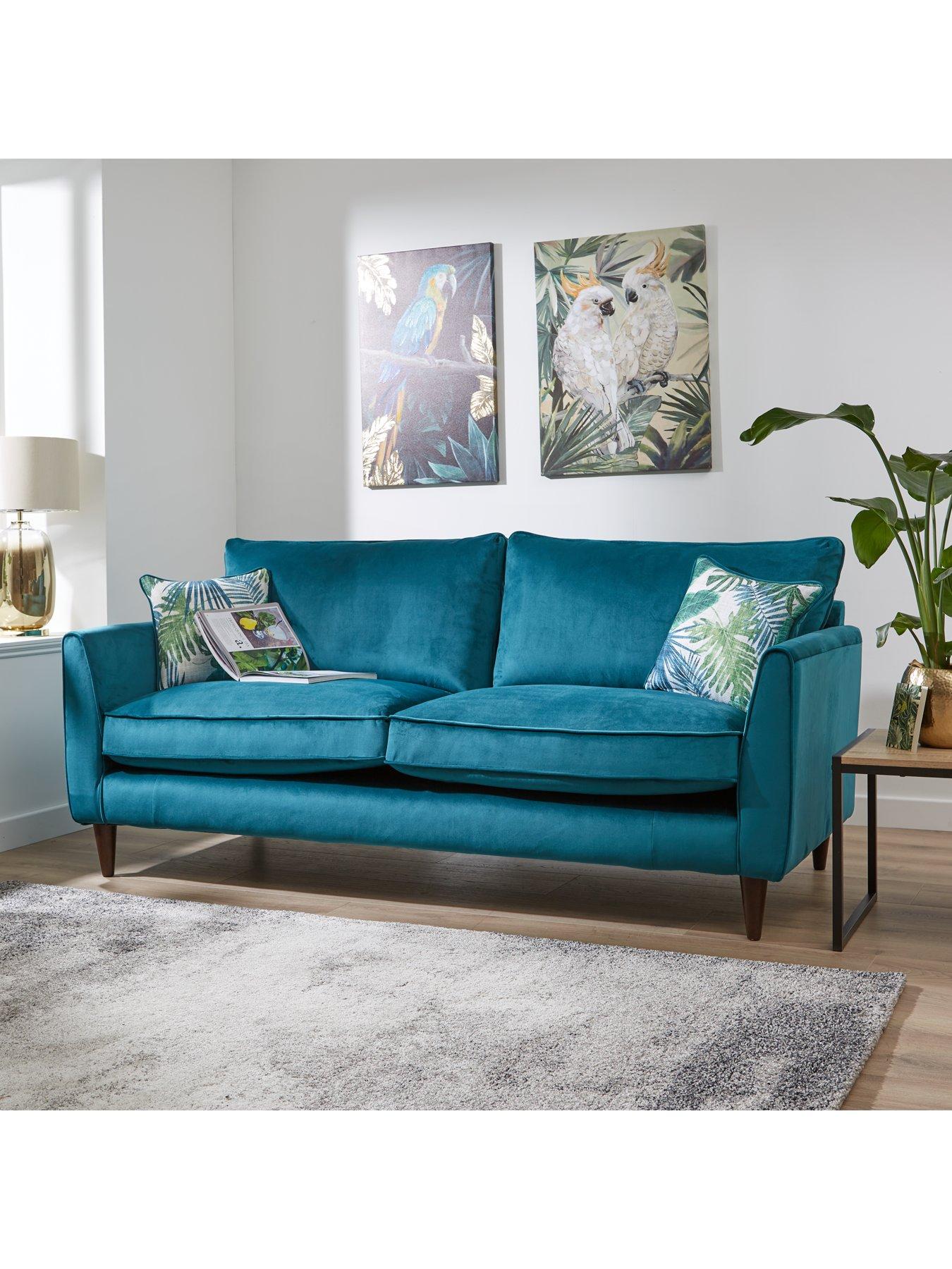 undefined Pasha Fabric 3 Seater Sofa