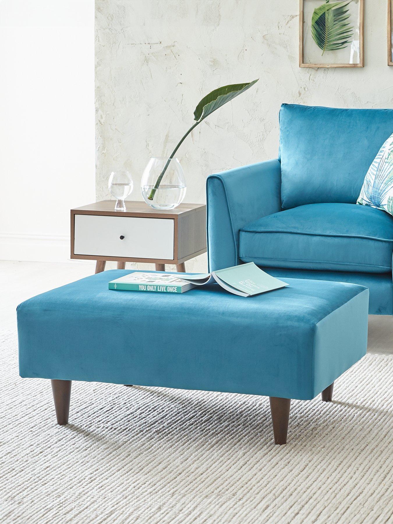 Very Home Pasha Fabric Footstool - Made to order in the UK