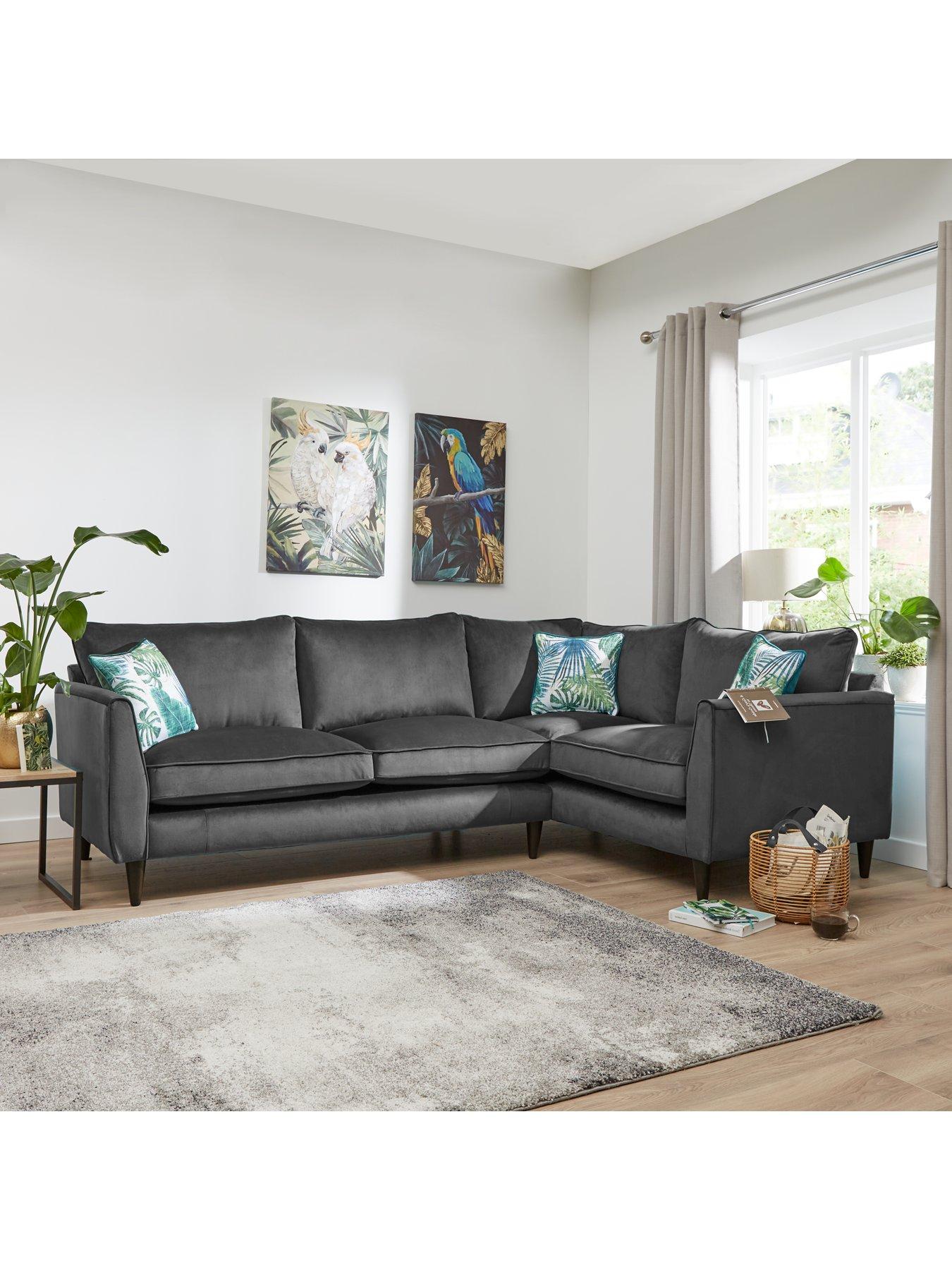 Image of Very Home Pasha Small Fabric Right Hand Chaise Sofa