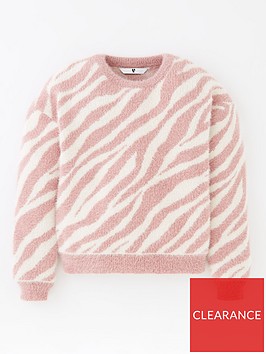 v-by-very-girls-zebra-fluffy-knitted-jumper-multi
