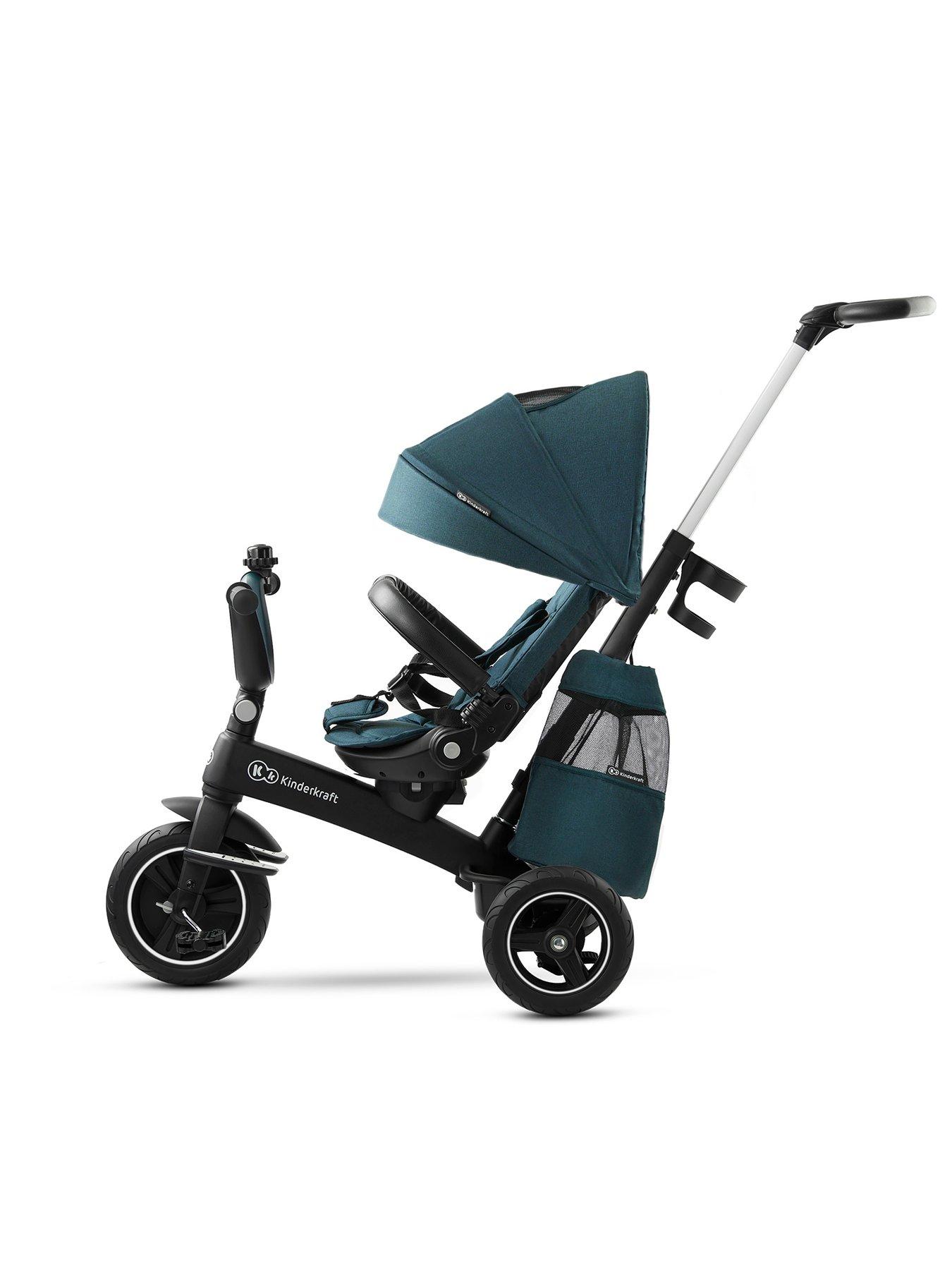 kinderkraft-easytwist-tricycle-midnight-greenoutfit