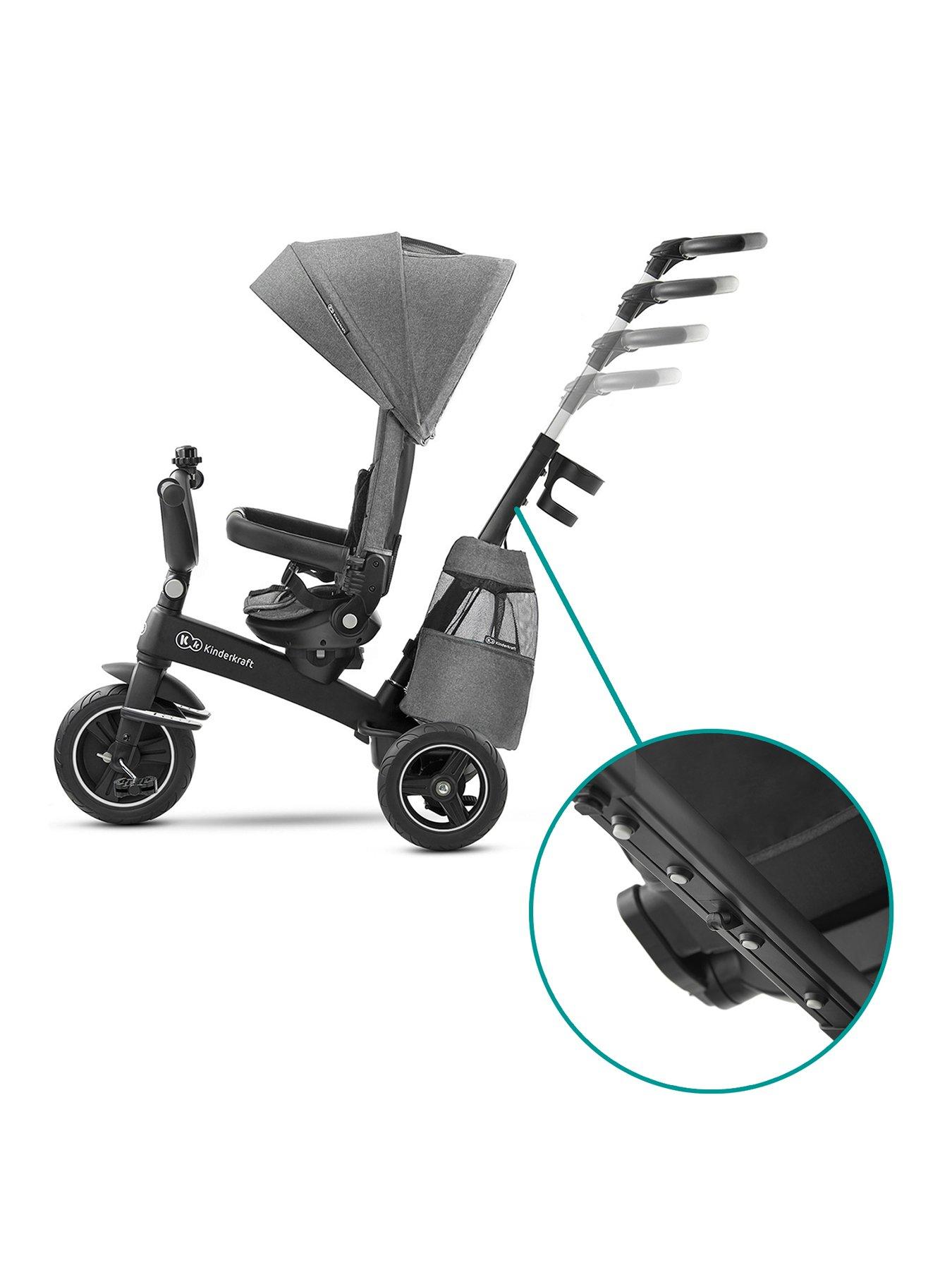 Image 3 of 7 of Kinderkraft Easytwist Tricycle - Platinum Grey