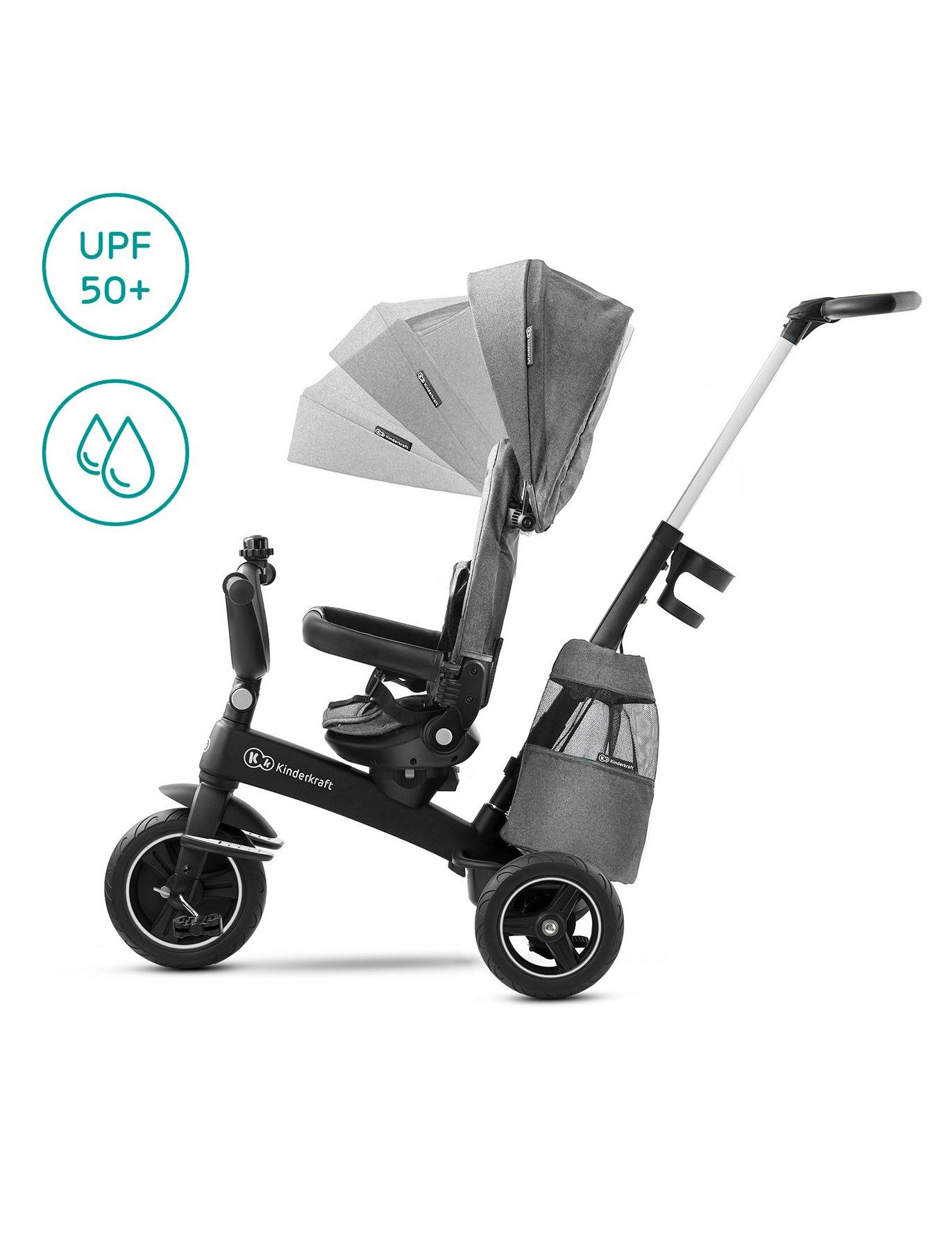 Image 4 of 7 of Kinderkraft Easytwist Tricycle - Platinum Grey