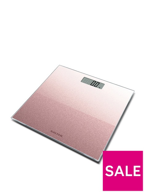 salter-rose-gold-glitter-electronic-bathroom-scale