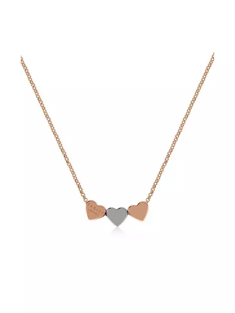 prod1091224018: Hello Love Ladies 18ct Rose Gold Plated & Silver Necklace