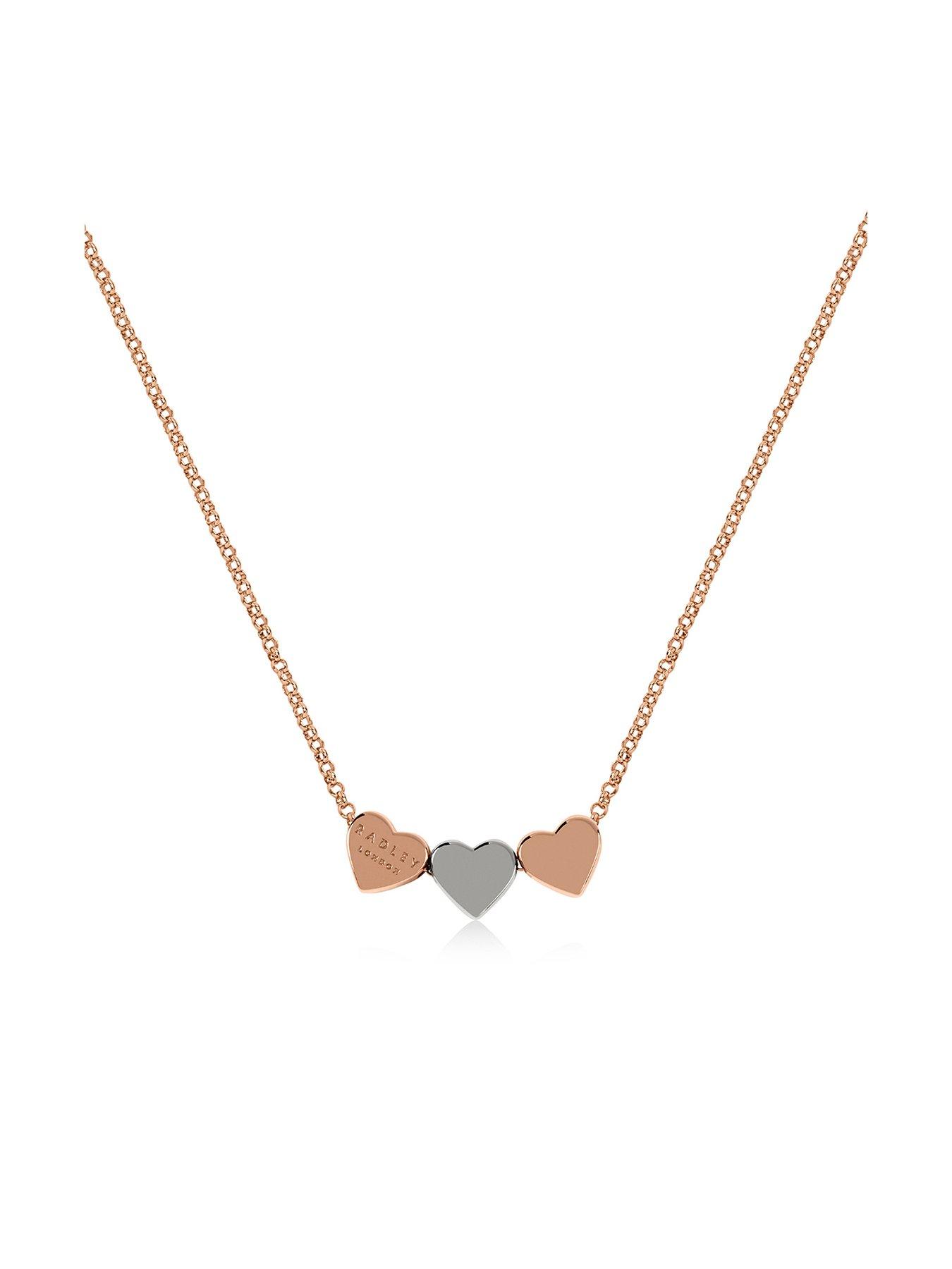 undefined Radley Hello Love Ladies 18ct Rose Gold Plated  &  Silver Necklace