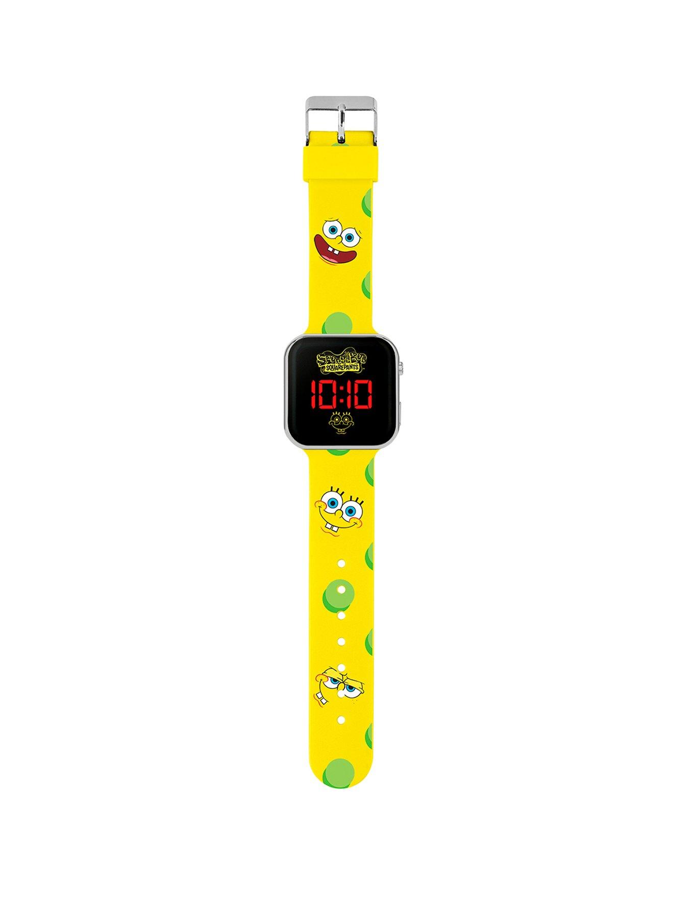 Image 2 of 3 of Nickelodeon Nickelodeon SpongeBob Yellow LED Watch with Printed Silicone Strap