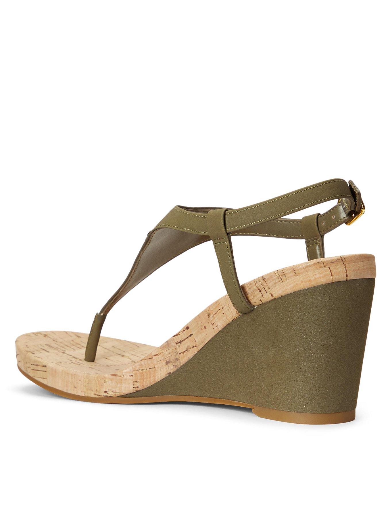 Lauren by Ralph Lauren Jeannie Faux Nubuck Sandal - Green | Very Ireland