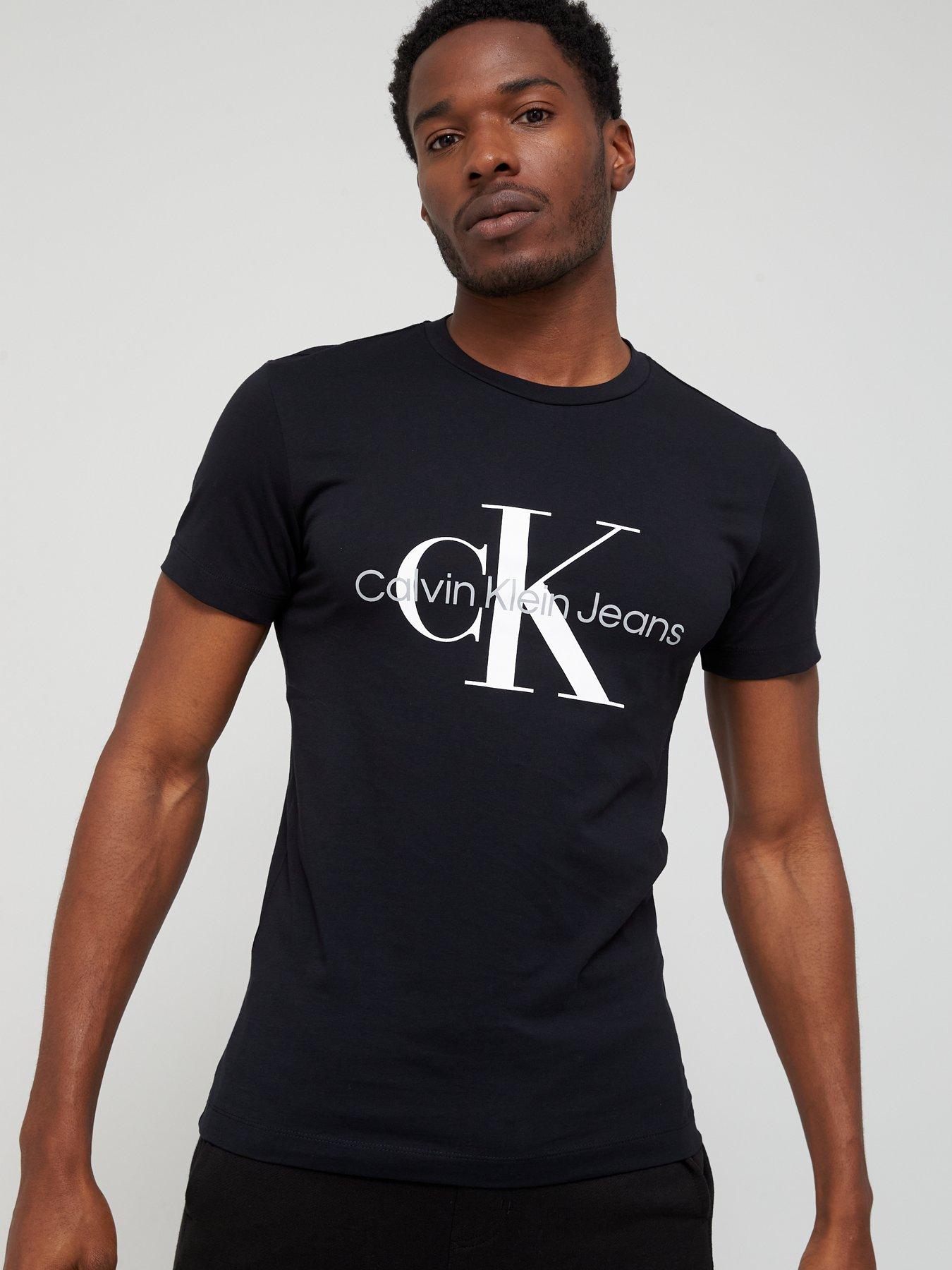 Image of Calvin Klein Jeans Monogram Logo T-Shirt - Black