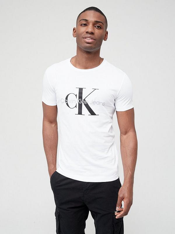 Calvin Klein Jeans Monogram Logo T-Shirt - White | Very Ireland