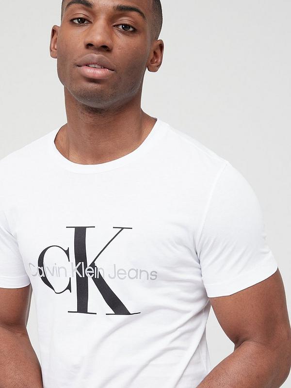 Calvin Klein Jeans Monogram Logo T-Shirt - White | Very Ireland