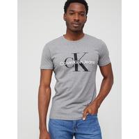 Calvin Klein Jeans Monogram Logo T-Shirt - Grey