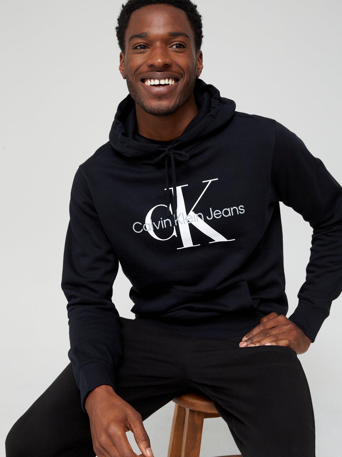 Calvin Klein Jeans Monogram Logo Overhead Hoodie - Black | Very Ireland