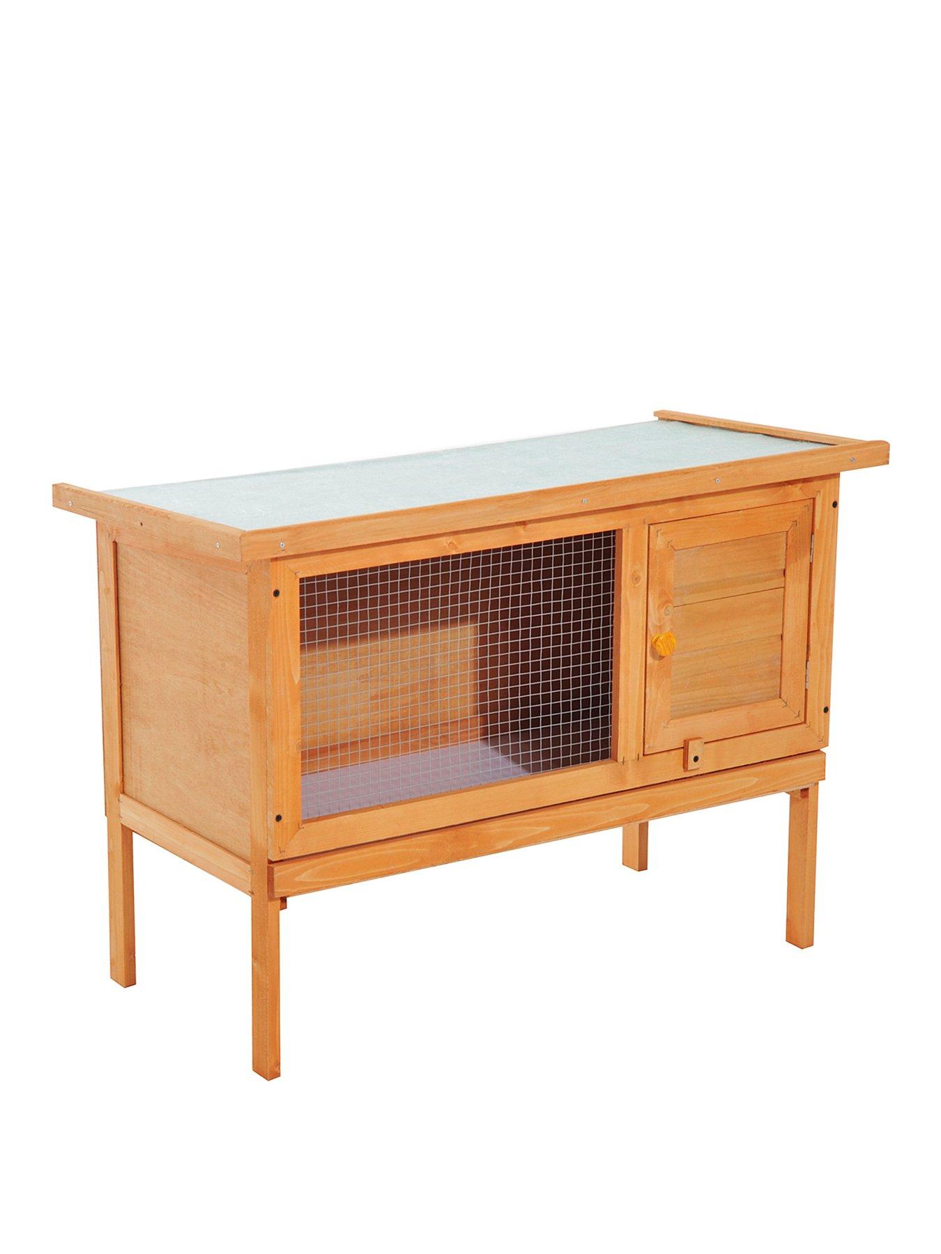 undefined Pawhut Rabbit Hutch 90Lx45Wx65H