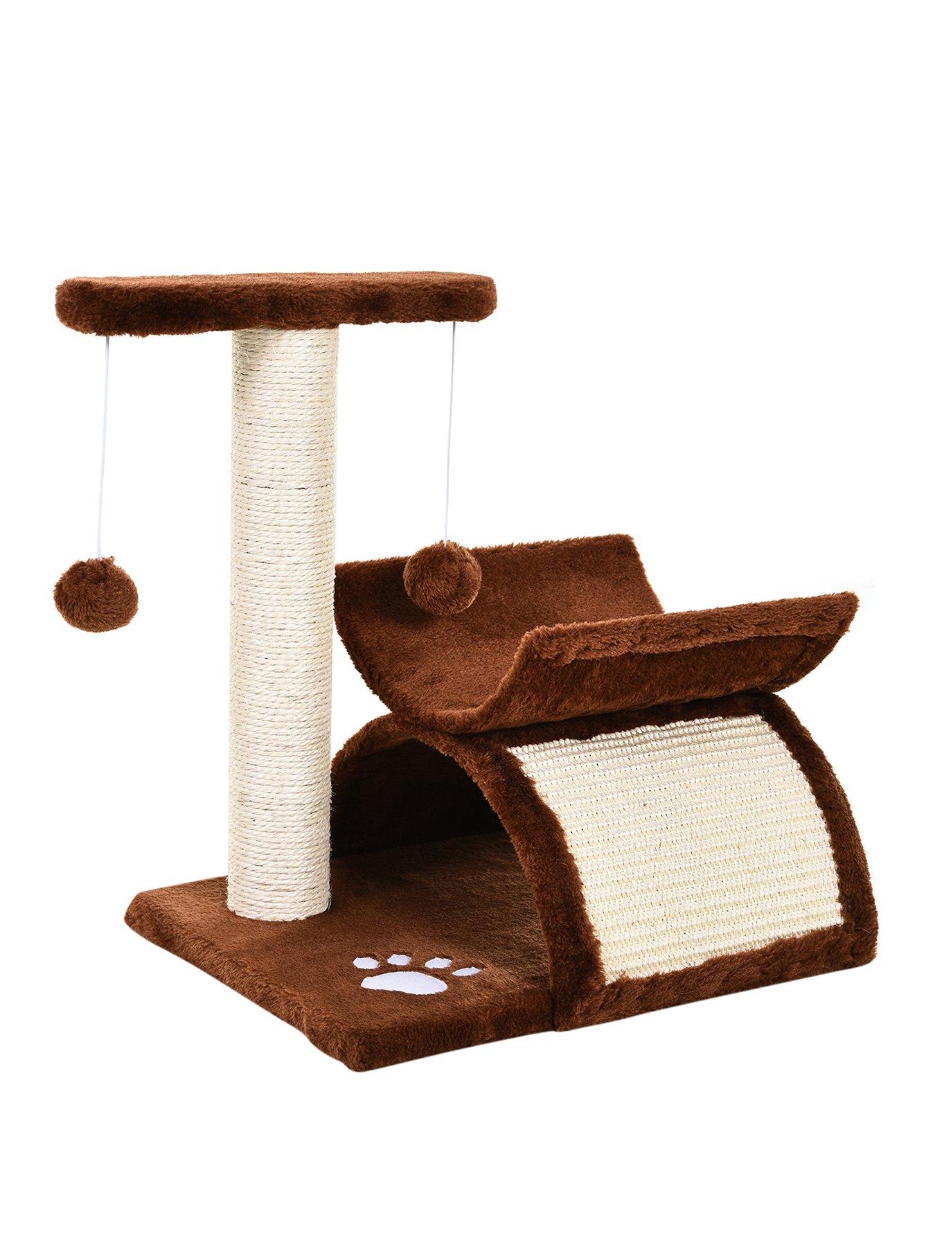 Image of PawHut PawHut Plush Cat Tree 40Lx30Wx43Hcm