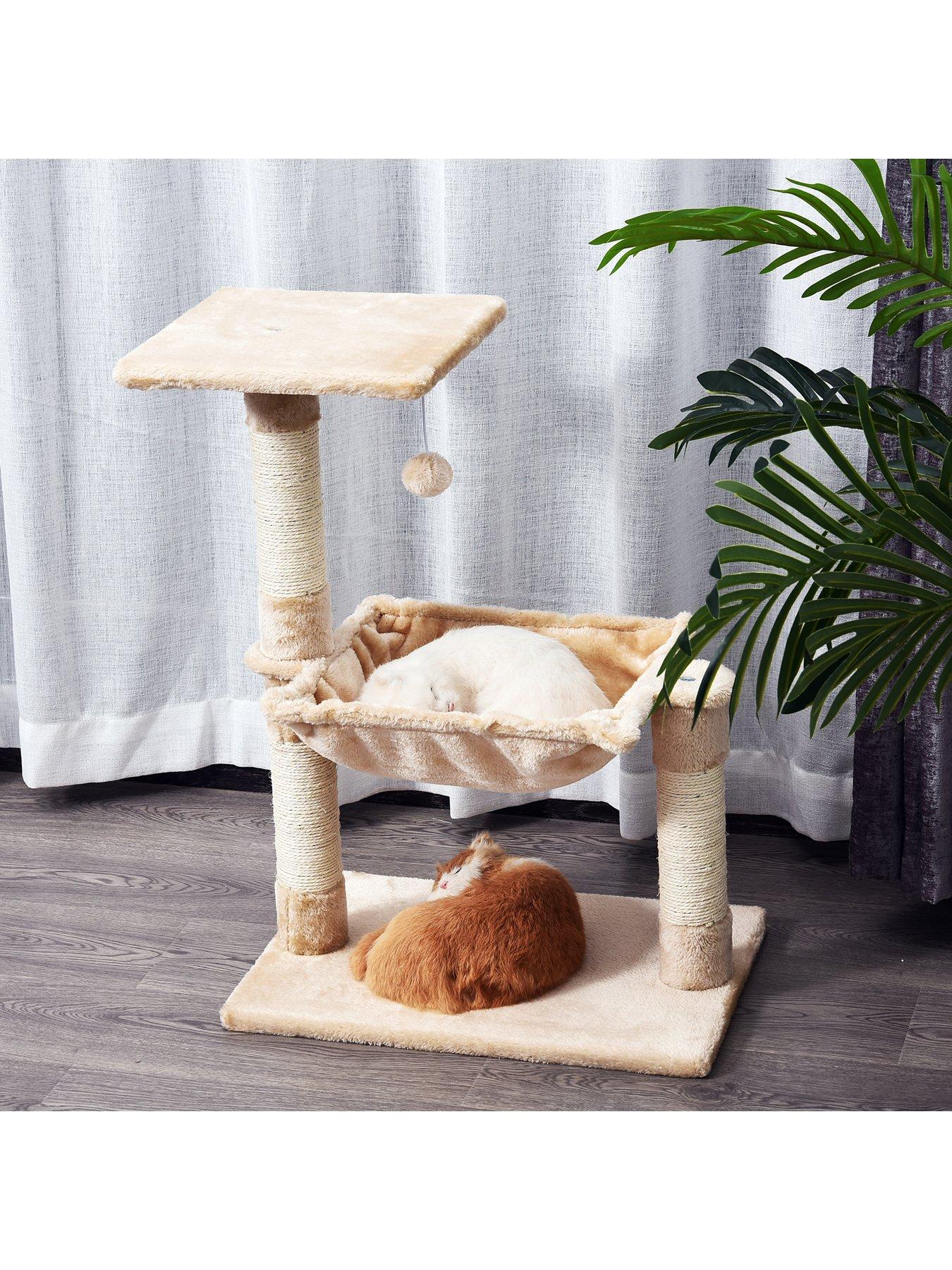 Image 2 of 6 of PawHut Cat Tree Hammock Bed