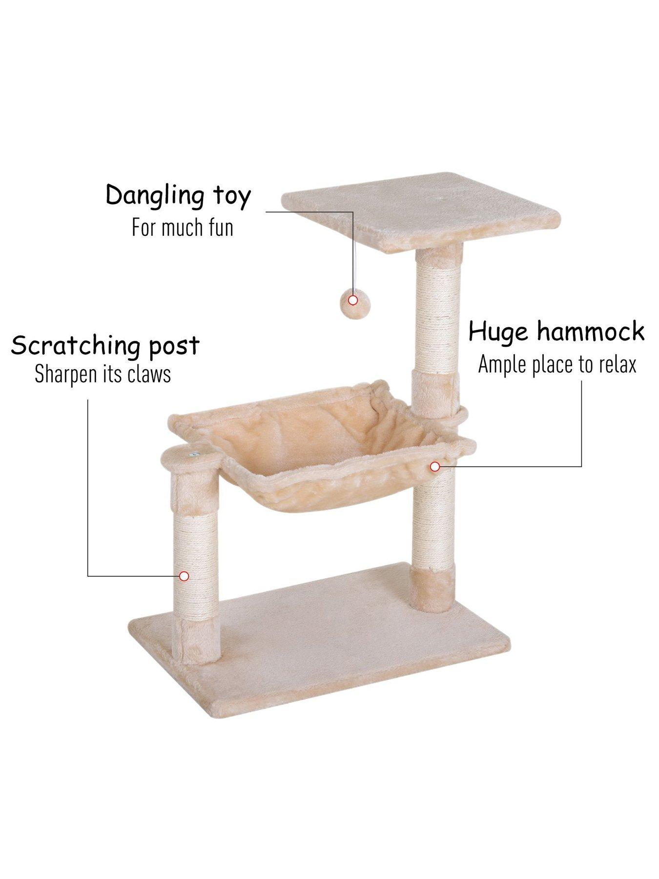 Image 6 of 6 of PawHut Cat Tree Hammock Bed