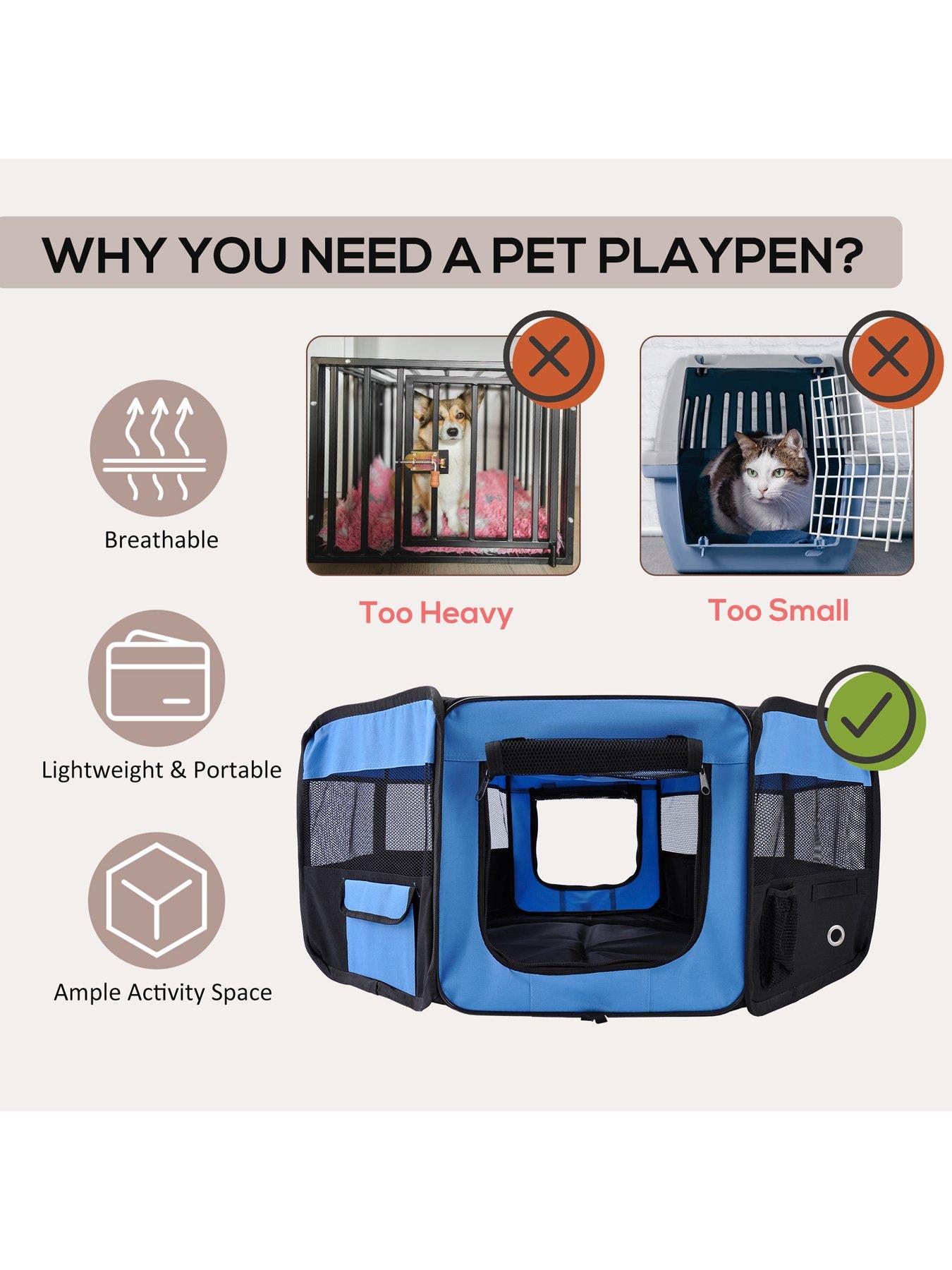 pawhut-homcom-fabric-pet-dog-playpen-37cm-x-37cm-x-95cmoutfit