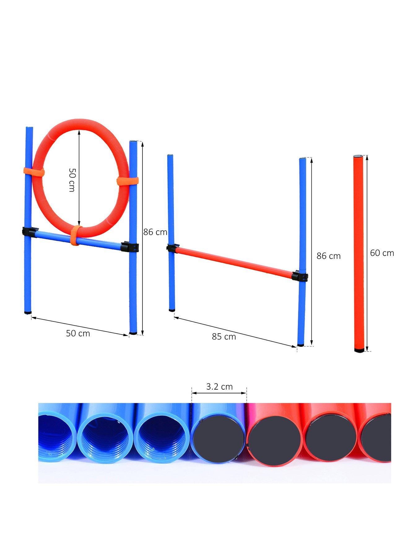 pawhut-pawhut-pet-agility-training-puppy-training-adjustable-setfront